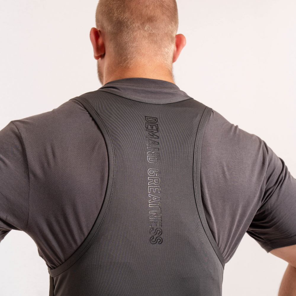 
                      
                        A7 IPF Approved Shadow Stone Grey Luno singlet features extra lat mobility, side panel stitching to guide the squat depth level and curved panel design for a slimming look. The Women's cut singlet features a tapered waist and additional quad room. The IPF Approved Kit includes Luno Powerlifting Singlet, A7 Meet Shirt, A7 Zebra Wrist Wraps, A7 Deadlift Socks, Hourglass Knee Sleeves (Stiff and Rigor Mortis Knee Sleeves). All A7 Powerlifting Equipment shipping to UK, Norway, Switzerland and Iceland.
                      
                    