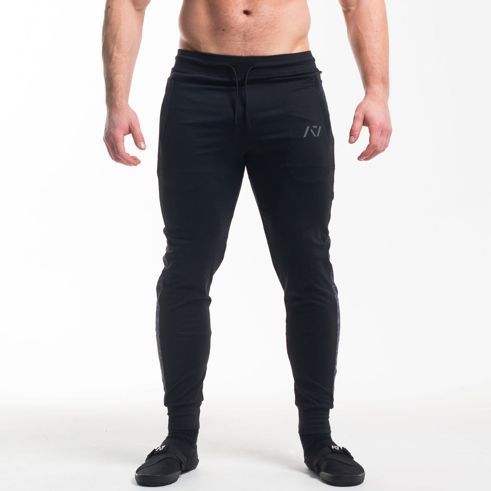 
                      
                        Defy joggers are just as comfortable in the gym as they are going out. These are made with premium moisture-wicking 4-way-stretch material for greater range of motion. These are a great fit for both men and women. All A7 Powerlifting Equipment shipping to UK, Norway, Switzerland and Iceland.
                      
                    