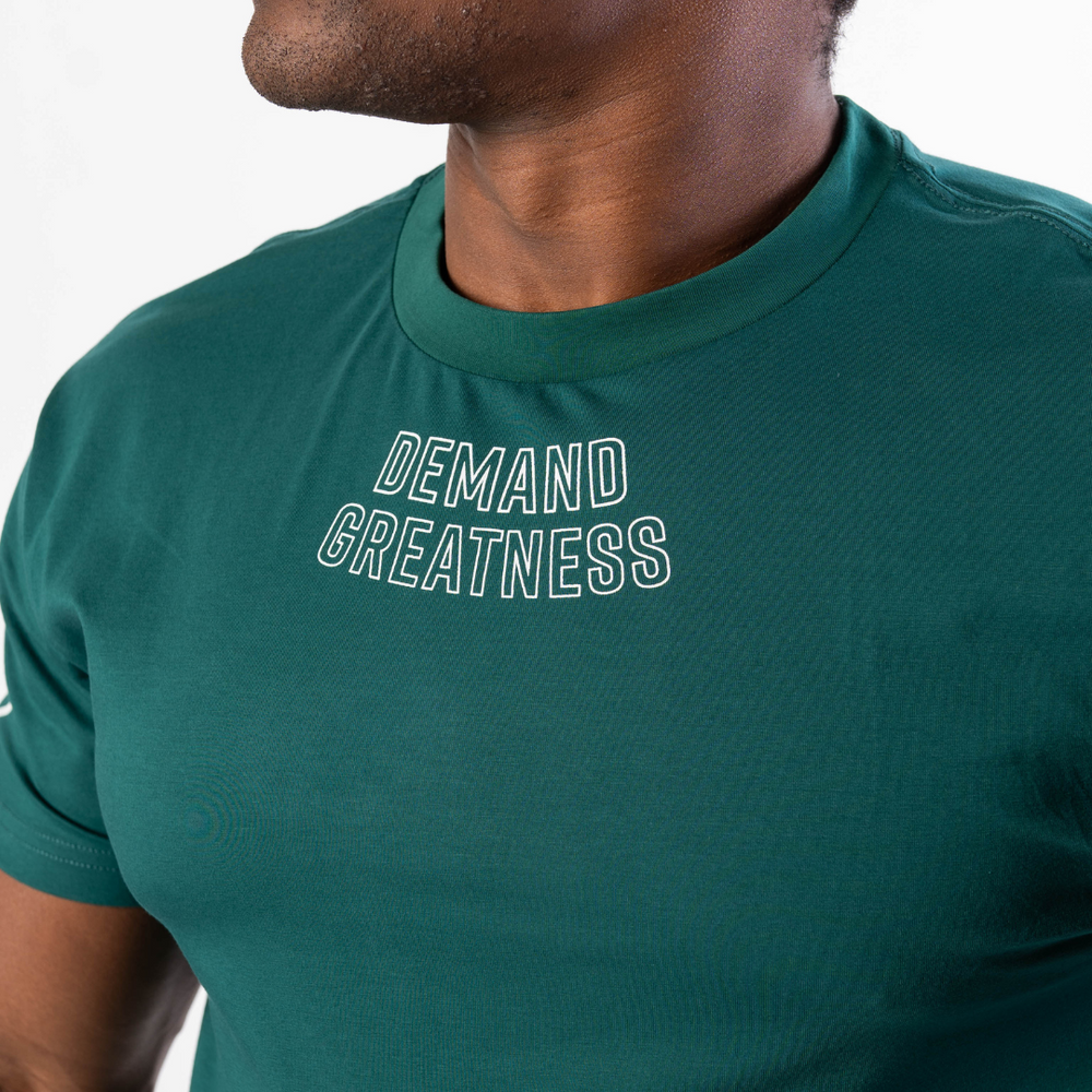 
                      
                        Demand Greatness True-Fit Emerald is our new meet shirt design highlighting Demand Greatness with a double outline font to showcase your impact on the platform. The Shirt is IPF Approved. Shop the full A7 Powerlifting IPF Approved Equipment collection. The IPF Approved Kit includes Powerlifting Singlet, A7 Meet Shirt, A7 Zebra Wrist Wraps, A7 Deadlift Socks, Hourglass Knee Sleeves (Stiff and Rigor Mortis Knee Sleeves). All A7 Powerlifting Equipment shipping to UK, Norway, Switzerland and Iceland.
                      
                    