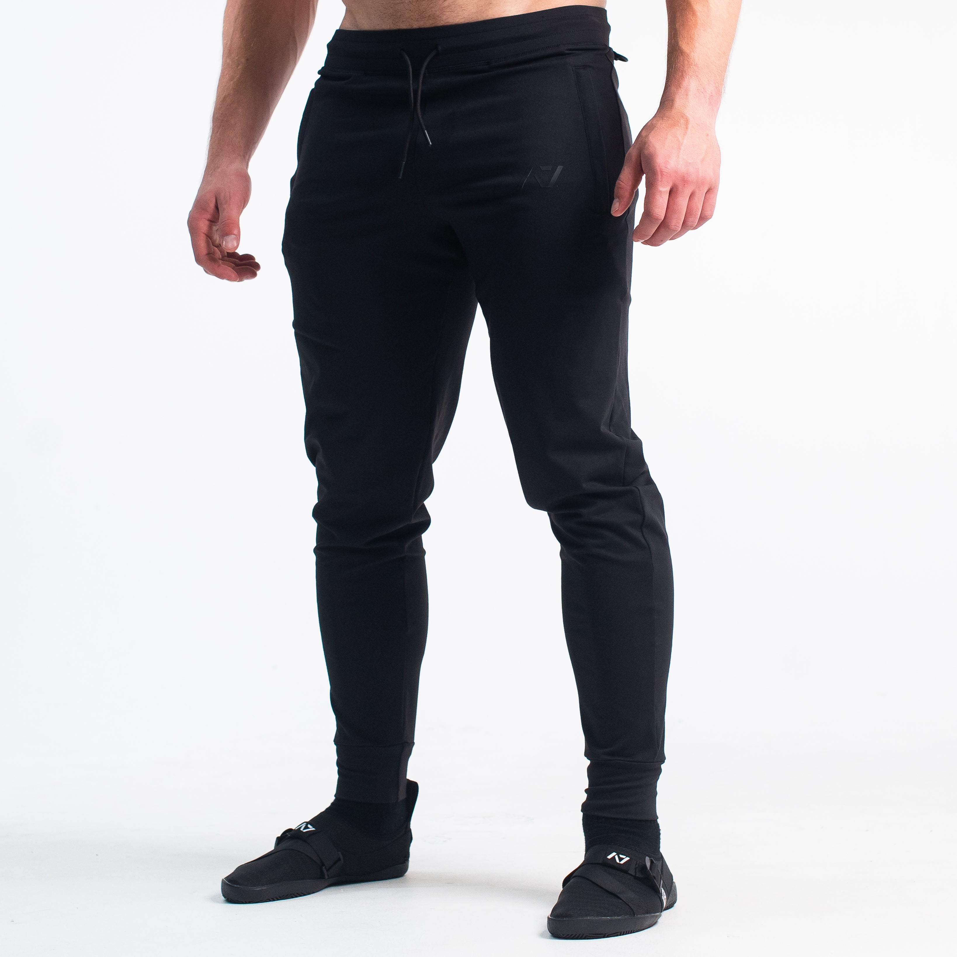 Defy joggers are just as comfortable in the gym as they are going out. These are made with premium moisture-wicking 4-way-stretch material for greater range of motion. These are a great fit for both men and women and offer deep zippered pockets and tapered leg design. Purchase Stealth Defy Joggers from A7 UK shipping to UK or A7 Europe shipping to EU.