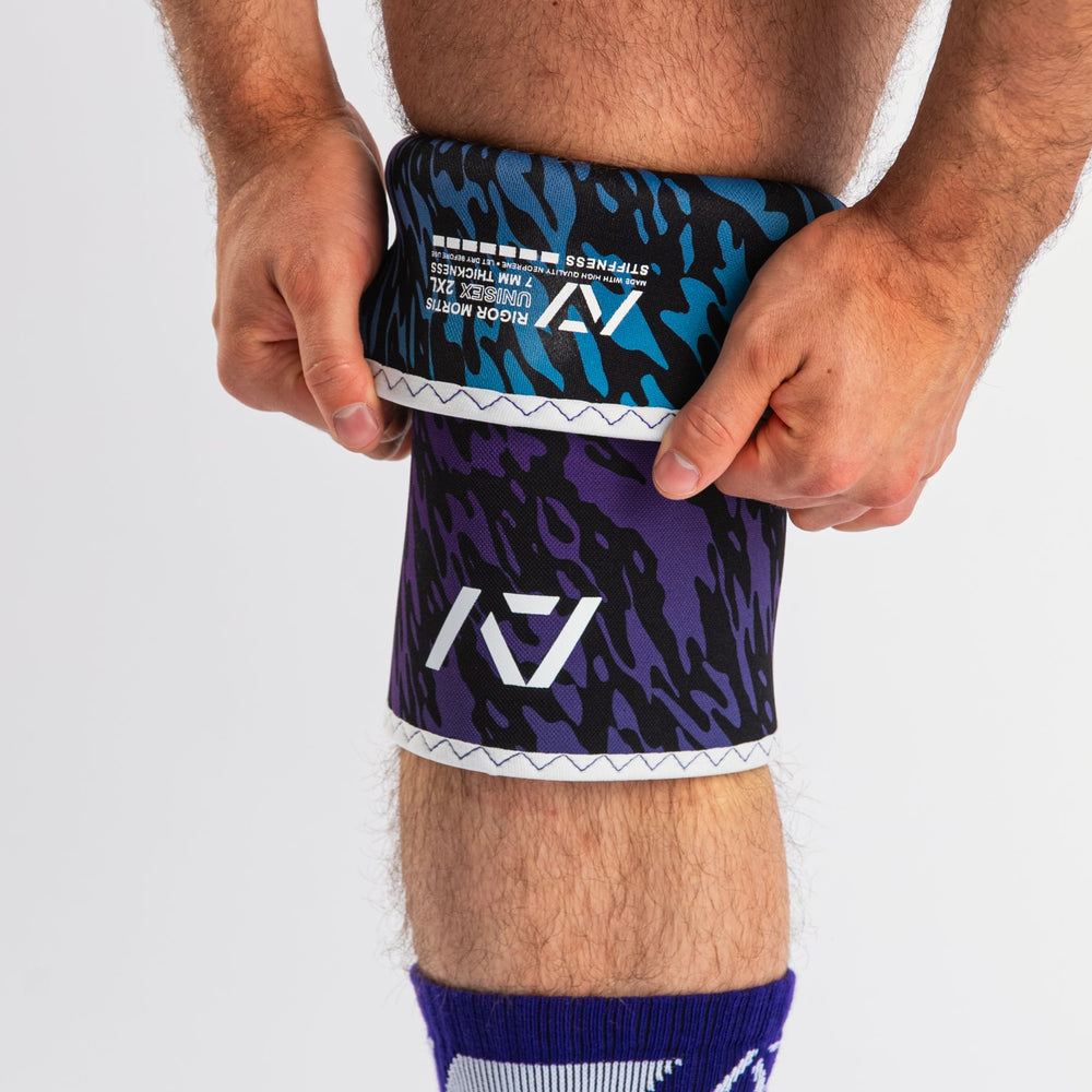 
                      
                        A7 IPF Approved Hourglass Knee Sleeves feature an hourglass-shaped centre taper fit to help provide knee compression while maintaining proper tightness around the calf and quad, offered in three stiffnesses (Flexi, Stiff and Rigor Mortis). Shop the full A7 Powerlifting IPF Approved Equipment collection. The IPF Approved Kit includes Powerlifting Singlet, A7 Meet Shirt, A7 Zebra Wrist Wraps and A7 Deadlift Socks. All A7 Powerlifting Equipment shipping to UK, Norway, Switzerland and Iceland.
                      
                    