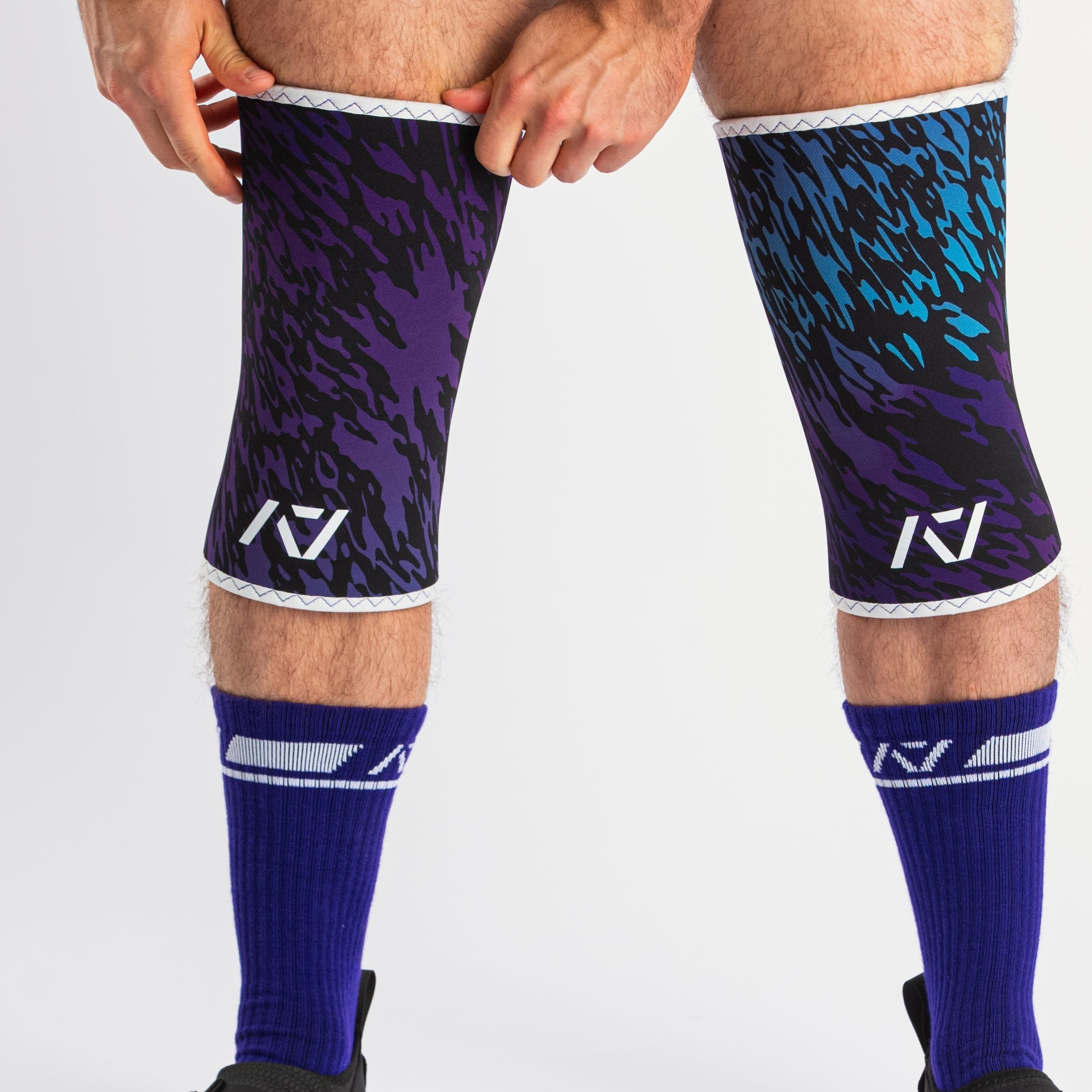 A7 IPF Approved Hourglass Knee Sleeves feature an hourglass-shaped centre taper fit to help provide knee compression while maintaining proper tightness around the calf and quad, offered in three stiffnesses (Flexi, Stiff and Rigor Mortis). Shop the full A7 Powerlifting IPF Approved Equipment collection. The IPF Approved Kit includes Powerlifting Singlet, A7 Meet Shirt, A7 Zebra Wrist Wraps and A7 Deadlift Socks. All A7 Powerlifting Equipment shipping to UK, Norway, Switzerland and Iceland.