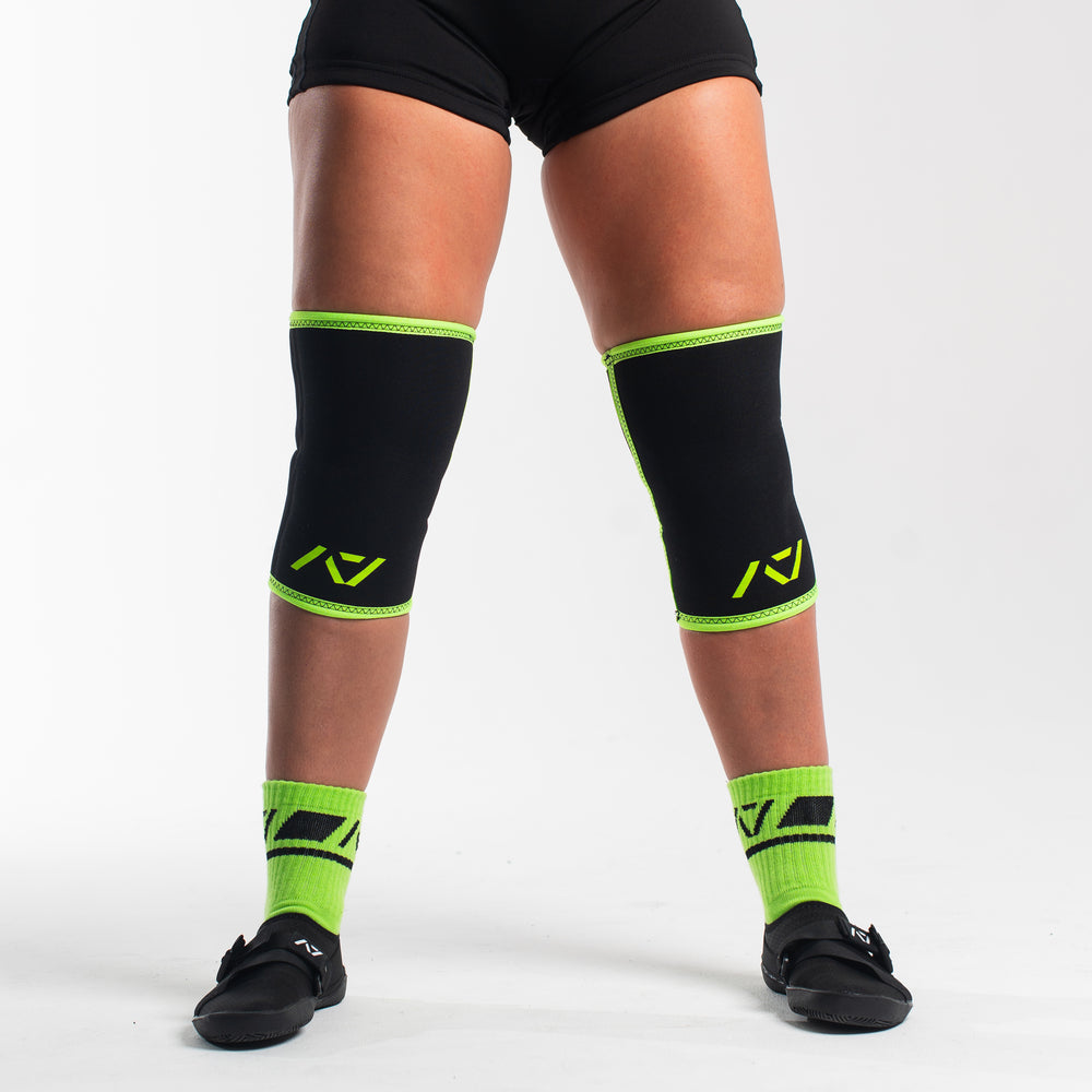 
                      
                        A7 IPF Approved Hourglass Knee Sleeves feature an hourglass-shaped centre taper fit to help provide knee compression while maintaining proper tightness around the calf and quad, offered in three stiffnesses (Flexi, Stiff and Rigor Mortis). Shop the full A7 Powerlifting IPF Approved Equipment collection. The IPF Approved Kit includes Powerlifting Singlet, A7 Meet Shirt, A7 Zebra Wrist Wraps and A7 Deadlift Socks. All A7 Powerlifting Equipment shipping to UK, Norway, Switzerland and Iceland.
                      
                    