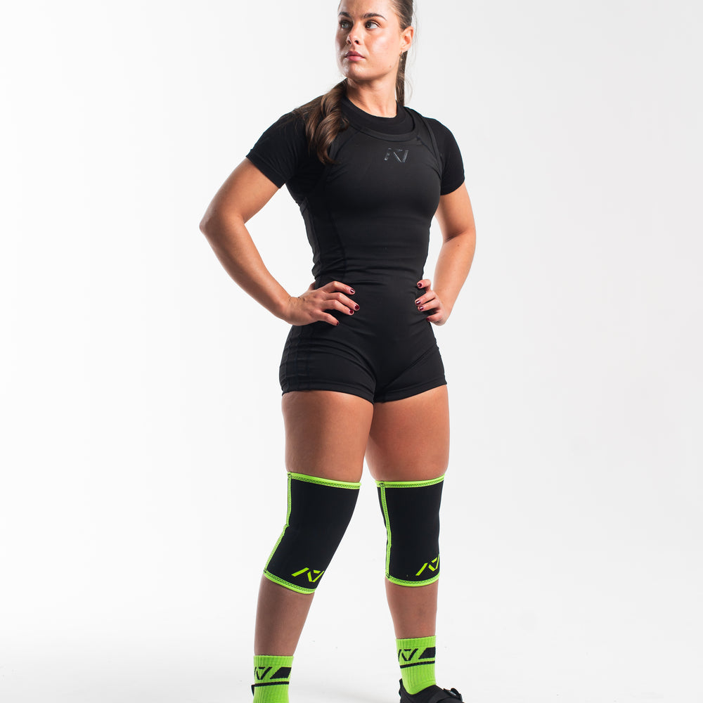 
                      
                        A7 IPF Approved Hourglass Knee Sleeves feature an hourglass-shaped centre taper fit to help provide knee compression while maintaining proper tightness around the calf and quad, offered in three stiffnesses (Flexi, Stiff and Rigor Mortis). Shop the full A7 Powerlifting IPF Approved Equipment collection. The IPF Approved Kit includes Powerlifting Singlet, A7 Meet Shirt, A7 Zebra Wrist Wraps and A7 Deadlift Socks. All A7 Powerlifting Equipment shipping to UK, Norway, Switzerland and Iceland.
                      
                    