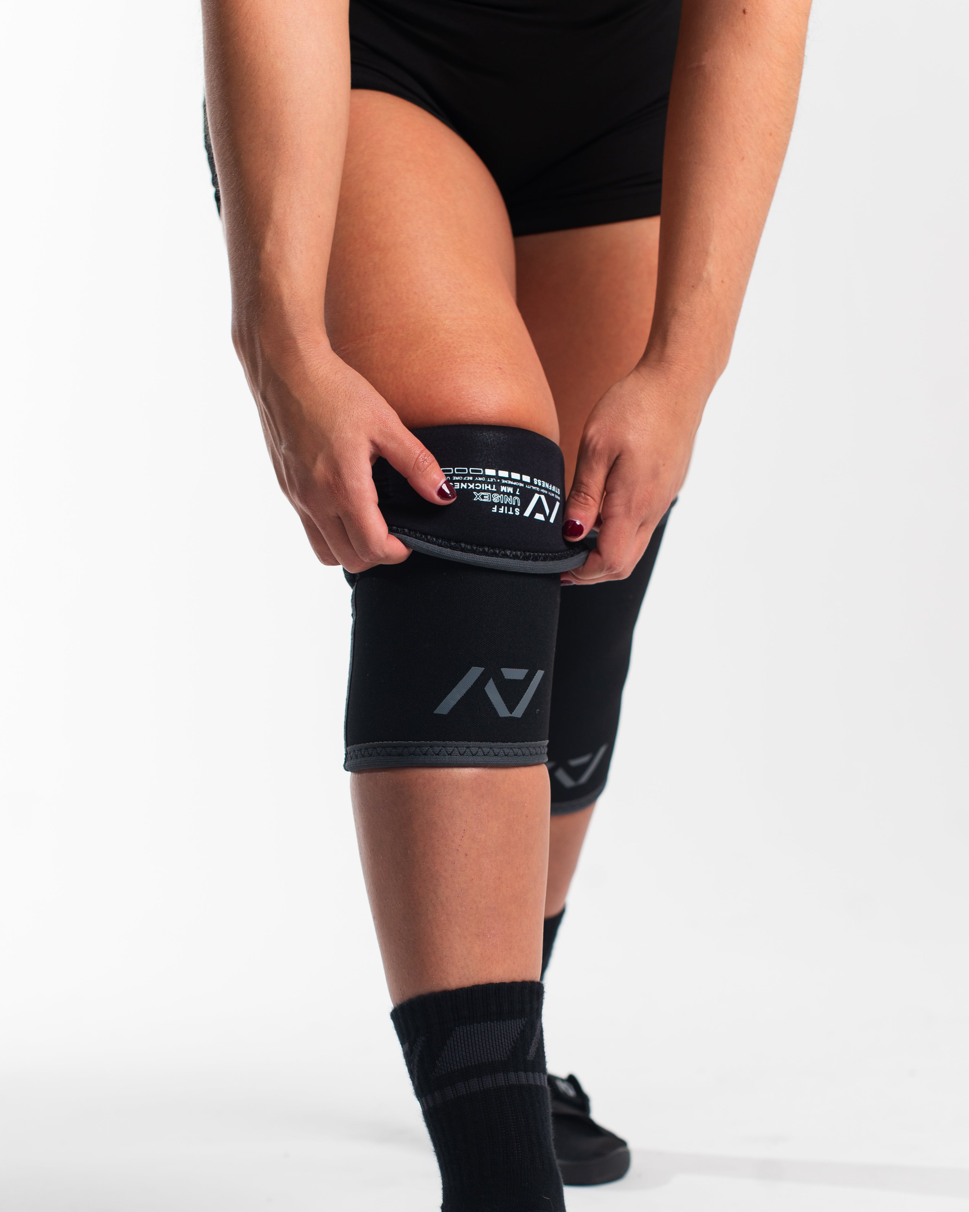 A7 IPF Approved Hourglass Knee Sleeves feature an hourglass-shaped centre taper fit to help provide knee compression while maintaining proper tightness around the calf and quad, offered in three stiffnesses (Flexi, Stiff and Rigor Mortis). Shop the full A7 Powerlifting IPF Approved Equipment collection. The IPF Approved Kit includes Powerlifting Singlet, A7 Meet Shirt, A7 Zebra Wrist Wraps and A7 Deadlift Socks. All A7 Powerlifting Equipment shipping to UK, Norway, Switzerland and Iceland.