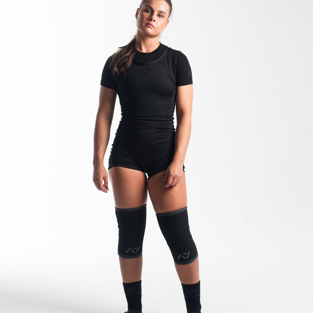 
                      
                        A7 IPF Approved Hourglass Knee Sleeves feature an hourglass-shaped centre taper fit to help provide knee compression while maintaining proper tightness around the calf and quad, offered in three stiffnesses (Flexi, Stiff and Rigor Mortis). Shop the full A7 Powerlifting IPF Approved Equipment collection. The IPF Approved Kit includes Powerlifting Singlet, A7 Meet Shirt, A7 Zebra Wrist Wraps and A7 Deadlift Socks. All A7 Powerlifting Equipment shipping to UK, Norway, Switzerland and Iceland.
                      
                    