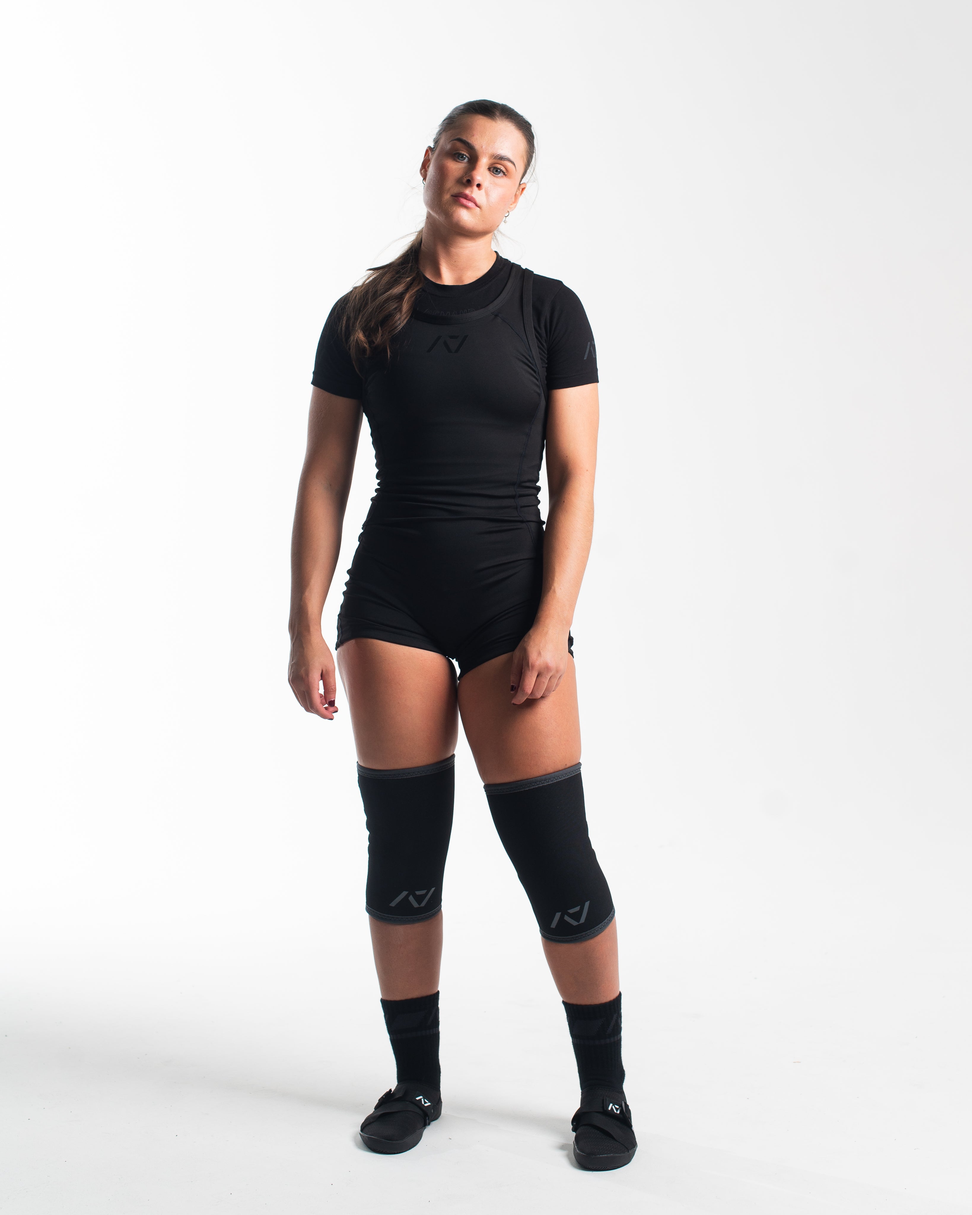 A7 IPF Approved Hourglass Knee Sleeves feature an hourglass-shaped centre taper fit to help provide knee compression while maintaining proper tightness around the calf and quad, offered in three stiffnesses (Flexi, Stiff and Rigor Mortis). Shop the full A7 Powerlifting IPF Approved Equipment collection. The IPF Approved Kit includes Powerlifting Singlet, A7 Meet Shirt, A7 Zebra Wrist Wraps and A7 Deadlift Socks. All A7 Powerlifting Equipment shipping to UK, Norway, Switzerland and Iceland.