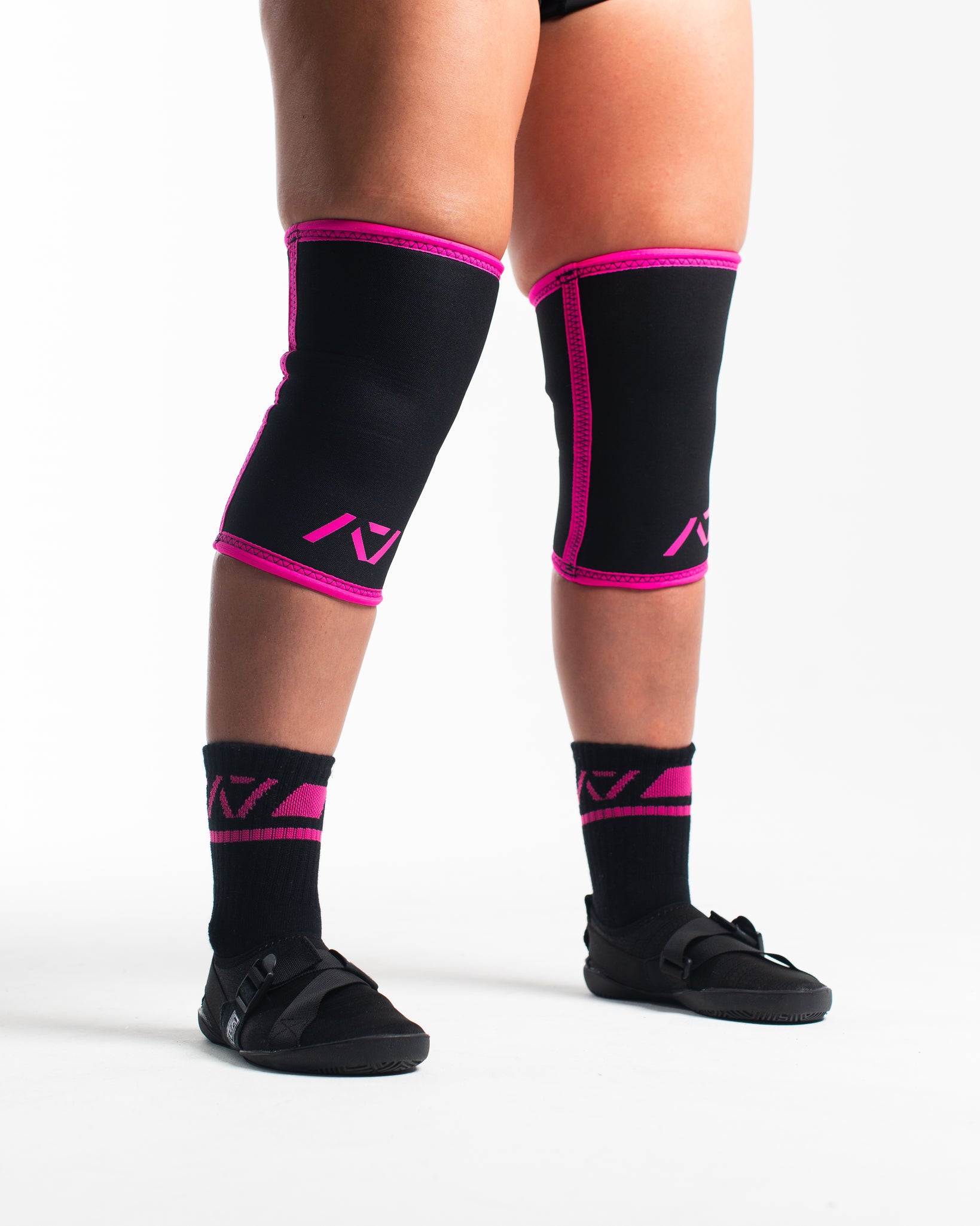 A7 IPF Approved Hourglass Knee Sleeves feature an hourglass-shaped centre taper fit to help provide knee compression while maintaining proper tightness around the calf and quad, offered in three stiffnesses (Flexi, Stiff and Rigor Mortis). Shop the full A7 Powerlifting IPF Approved Equipment collection. The IPF Approved Kit includes Powerlifting Singlet, A7 Meet Shirt, A7 Zebra Wrist Wraps and A7 Deadlift Socks. All A7 Powerlifting Equipment shipping to UK, Norway, Switzerland and Iceland.