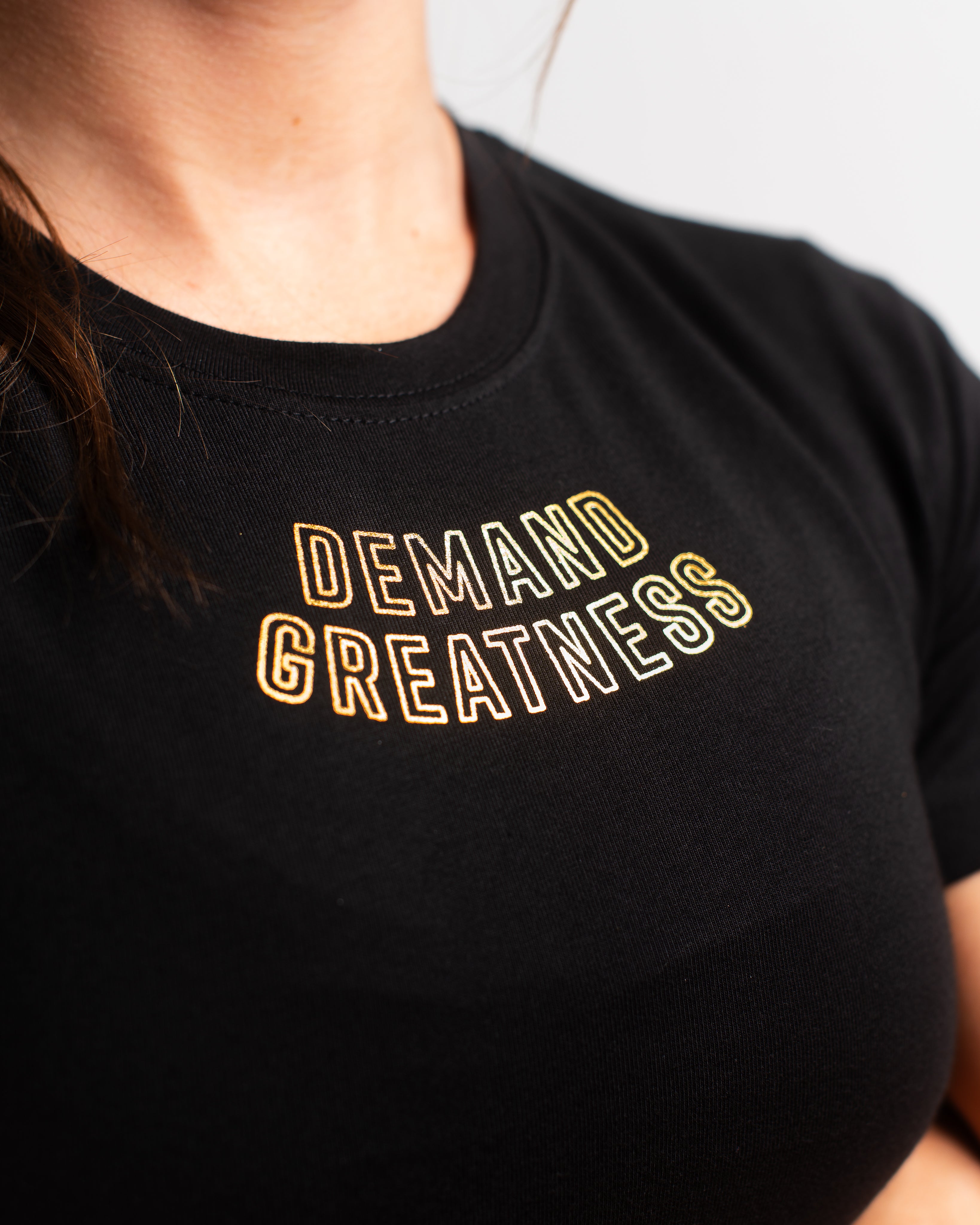 DG23 Gold Standard is our new meet shirt design highlighting Demand Greatness with a double outline font to showcase your impact on the platform. The DG23 Meet Shirt is IPF Approved. Shop the full A7 Powerlifting IPF Approved Equipment collection. The IPF Approved Kit includes Powerlifting Singlet, A7 Meet Shirt, A7 Zebra Wrist Wraps, A7 Deadlift Socks, Hourglass Knee Sleeves (Stiff Knee Sleeves and Rigor Mortis Knee Sleeves). All A7 Powerlifting Equipment shipping to UK, Norway, Switzerland and Iceland.