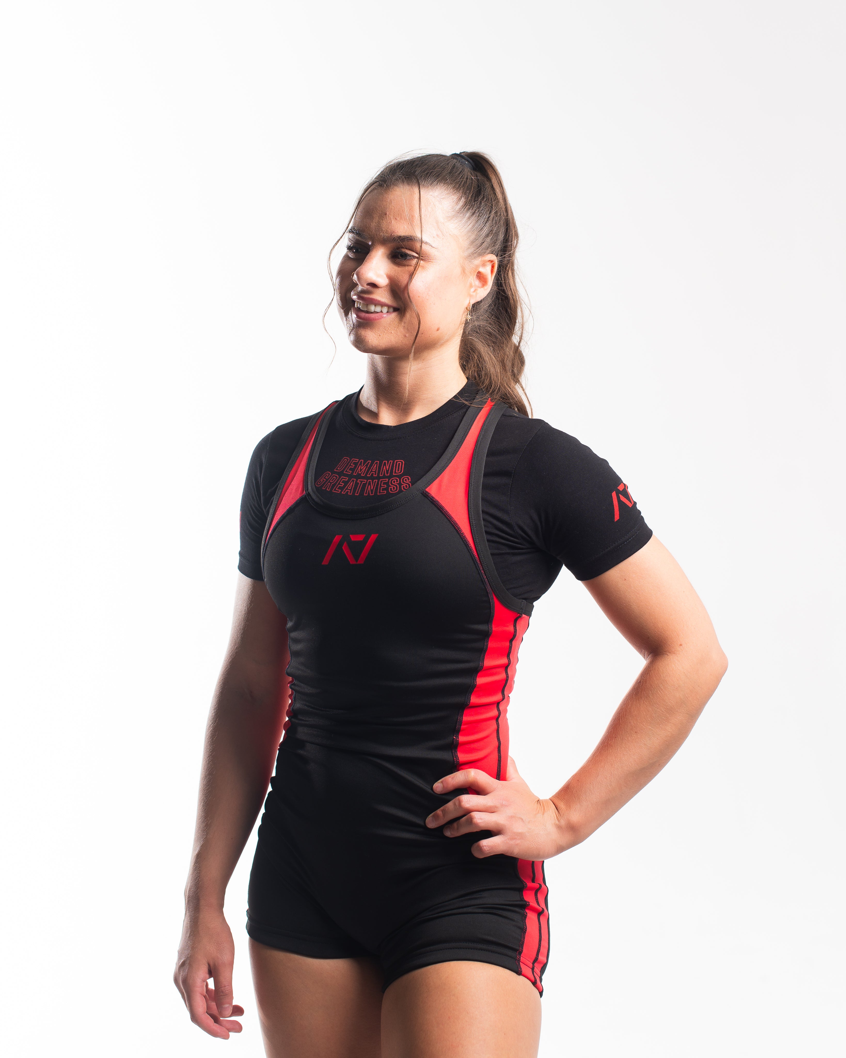 A7 IPF Approved Red Dawn Luno singlet features extra lat mobility, side panel stitching to guide the squat depth level and curved panel design for a slimming look. The Women's cut singlet features a tapered waist and additional quad room. The IPF Approved Kit includes Luno Powerlifting Singlet, A7 Meet Shirt, A7 Zebra Wrist Wraps, A7 Deadlift Socks, Hourglass Knee Sleeves (Stiff Knee Sleeves and Rigor Mortis Knee Sleeves). All A7 Powerlifting Equipment shipping to UK, Norway, Switzerland and Iceland.