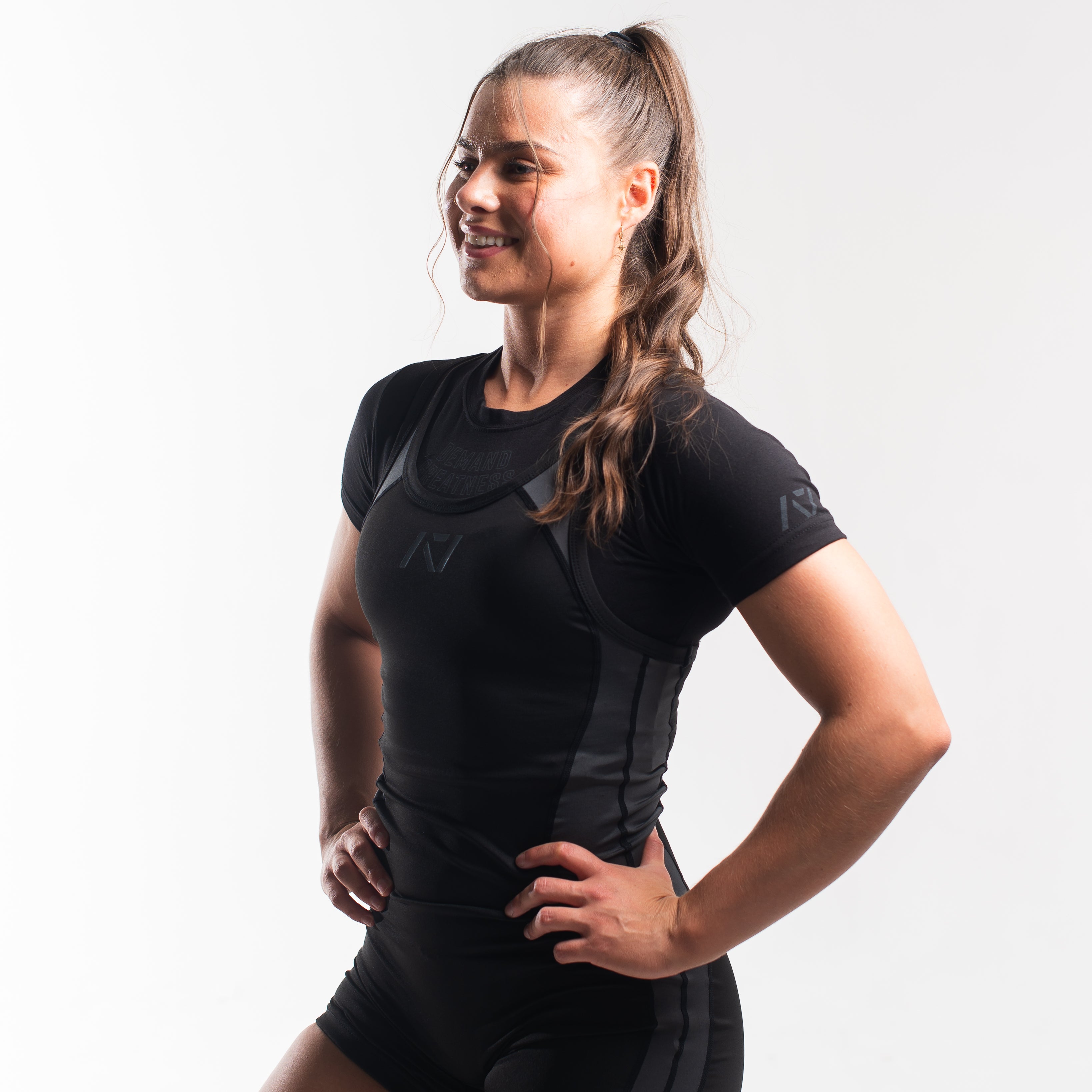 A7 IPF Approved Shadow Stone Luno singlet features extra lat mobility, side panel stitching to guide the squat depth level and curved panel design for a slimming look. The Women's cut singlet features a tapered waist and additional quad room. The IPF Approved Kit includes Luno Powerlifting Singlet, A7 Meet Shirt, A7 Zebra Wrist Wraps, A7 Deadlift Socks, Hourglass Knee Sleeves (Stiff Knee Sleeves and Rigor Mortis Knee Sleeves). All A7 Powerlifting Equipment shipping to UK, Norway, Switzerland and Iceland.