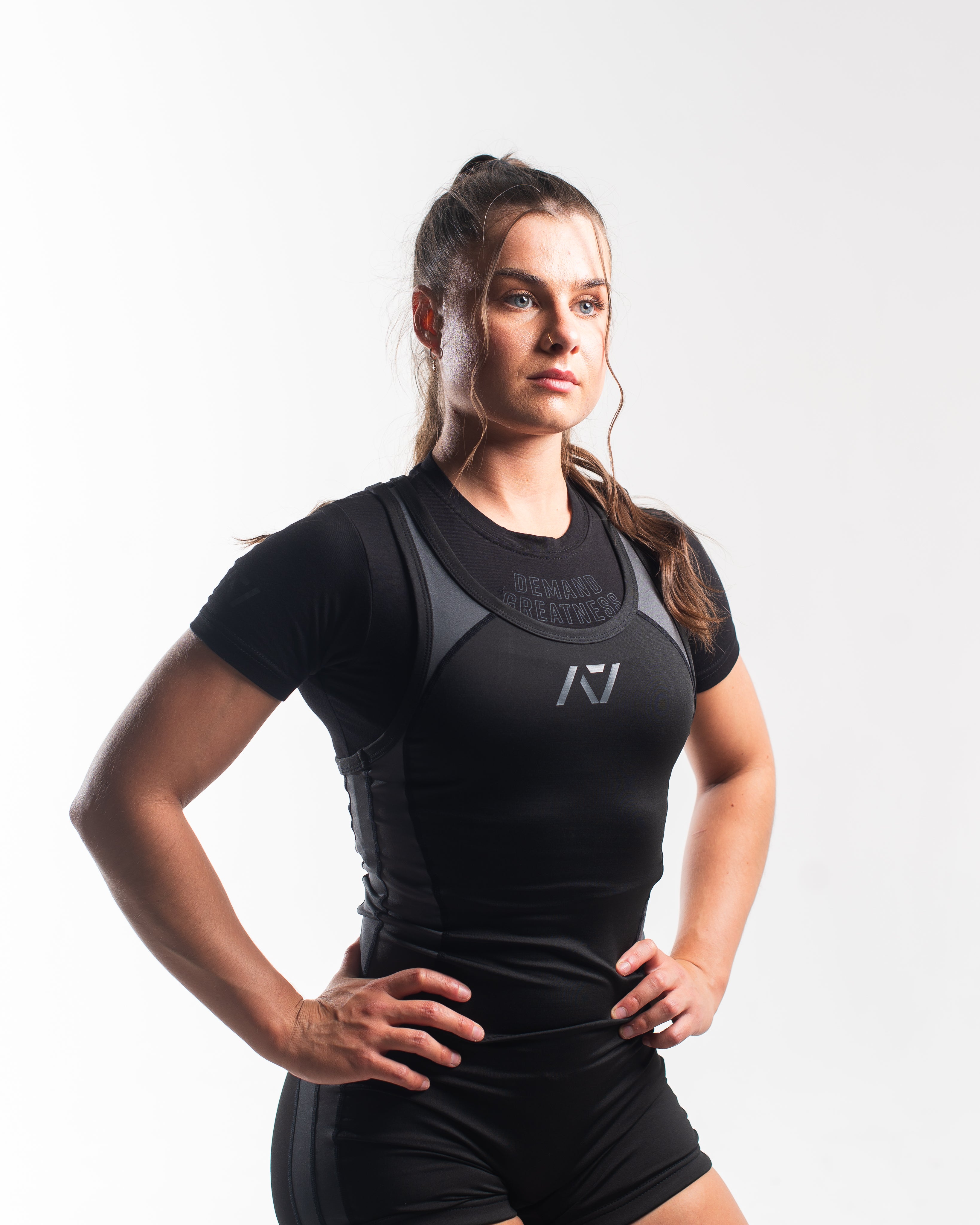 A7 IPF Approved Shadow Stone Luno singlet features extra lat mobility, side panel stitching to guide the squat depth level and curved panel design for a slimming look. The Women's cut singlet features a tapered waist and additional quad room. The IPF Approved Kit includes Luno Powerlifting Singlet, A7 Meet Shirt, A7 Zebra Wrist Wraps, A7 Deadlift Socks, Hourglass Knee Sleeves (Stiff Knee Sleeves and Rigor Mortis Knee Sleeves). All A7 Powerlifting Equipment shipping to UK, Norway, Switzerland and Iceland.