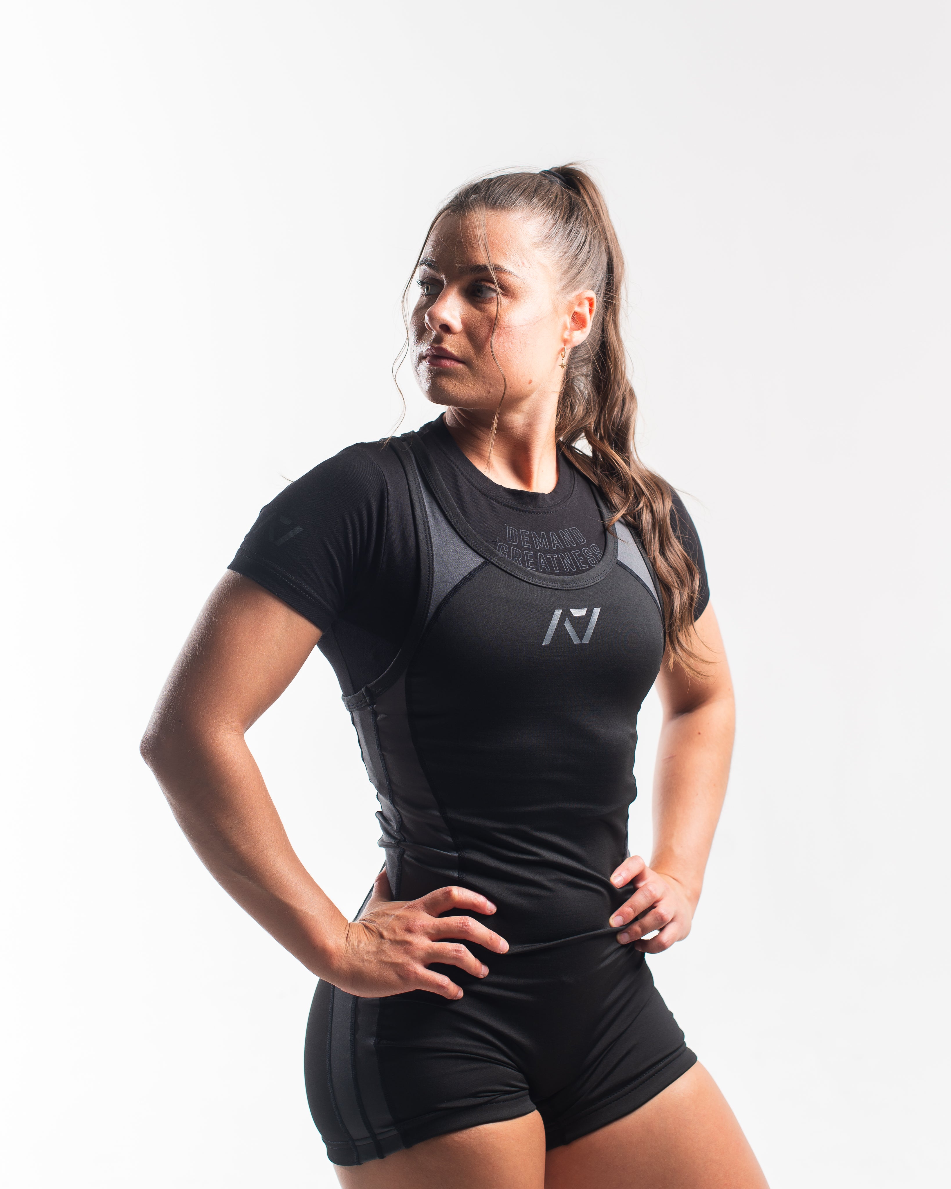 A7 IPF Approved Shadow Stone Luno singlet features extra lat mobility, side panel stitching to guide the squat depth level and curved panel design for a slimming look. The Women's cut singlet features a tapered waist and additional quad room. The IPF Approved Kit includes Luno Powerlifting Singlet, A7 Meet Shirt, A7 Zebra Wrist Wraps, A7 Deadlift Socks, Hourglass Knee Sleeves (Stiff Knee Sleeves and Rigor Mortis Knee Sleeves). All A7 Powerlifting Equipment shipping to UK, Norway, Switzerland and Iceland.