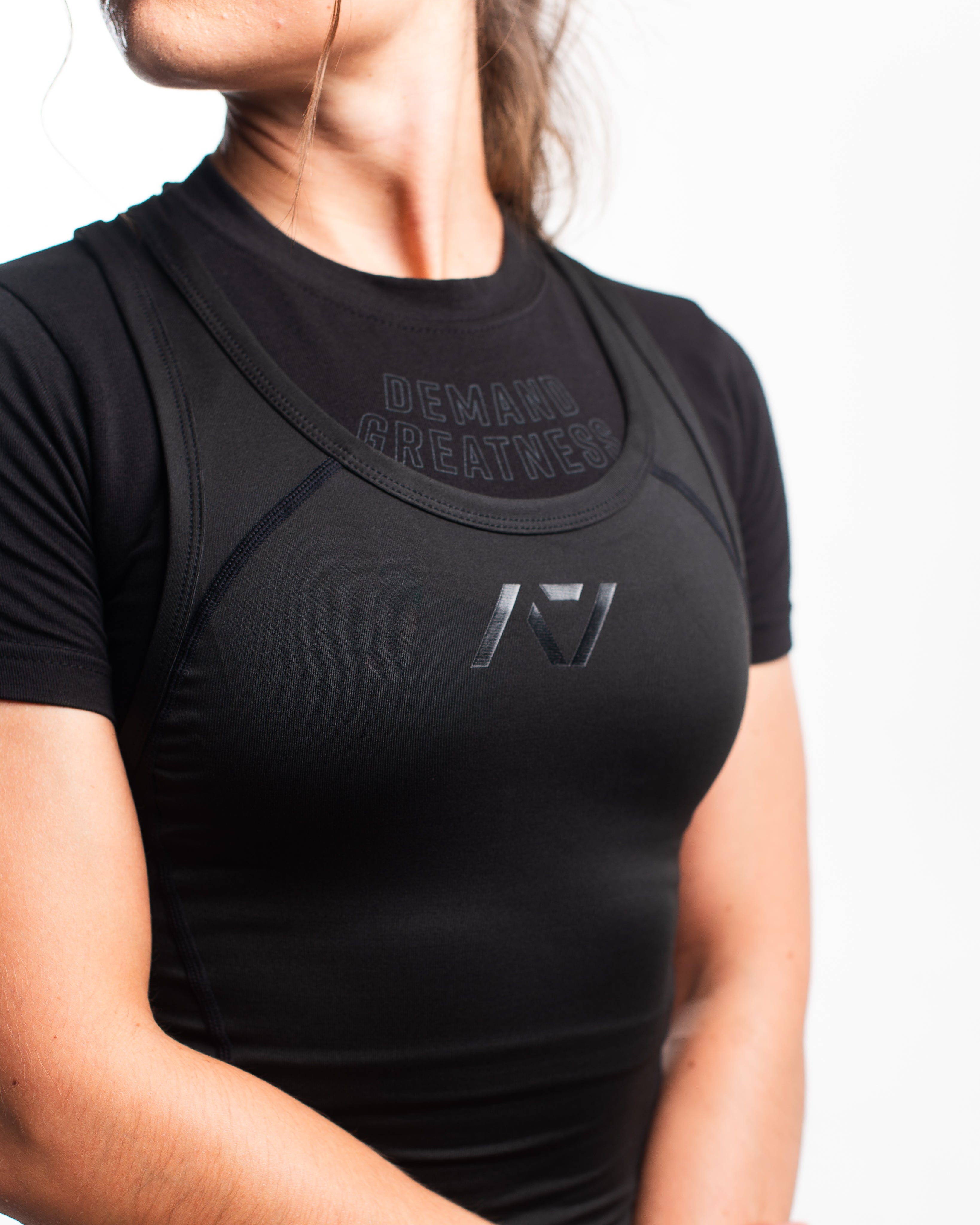 A7 IPF Approved Stealth Luno singlet features extra lat mobility, side panel stitching to guide the squat depth level and curved panel design for a slimming look. The Women's cut singlet features a tapered waist and additional quad room. The IPF Approved Kit includes Luno Powerlifting Singlet, A7 Meet Shirt, A7 Zebra Wrist Wraps, A7 Deadlift Socks, Hourglass Knee Sleeves (Stiff Knee Sleeves and Rigor Mortis Knee Sleeves). All A7 Powerlifting Equipment shipping to UK, Norway, Switzerland and Iceland.