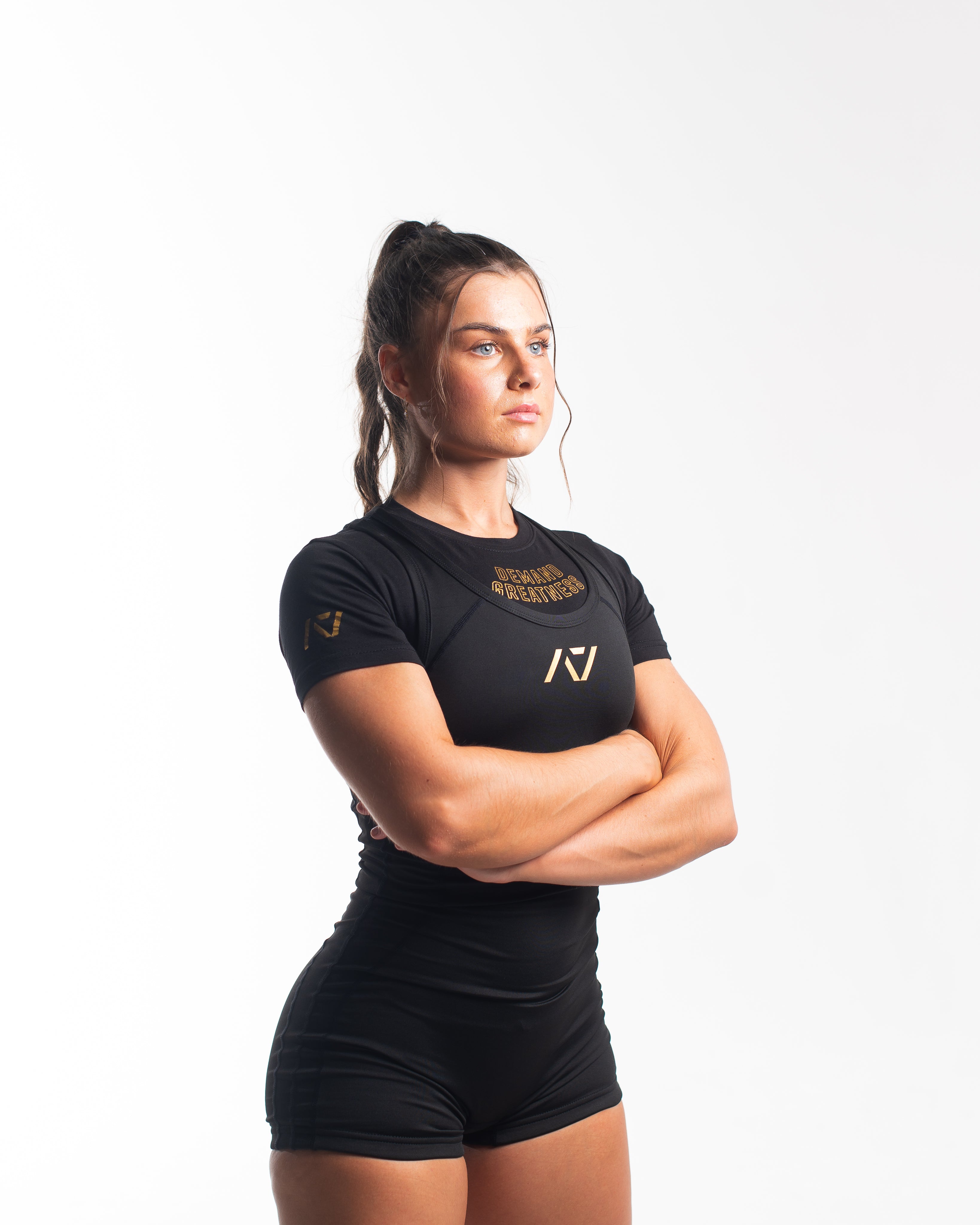 A7 IPF Approved Gold Standard Luno singlet features extra lat mobility, side panel stitching to guide the squat depth level and curved panel design for a slimming look. The Women's cut singlet features a tapered waist and additional quad room. The IPF Approved Kit includes Luno Powerlifting Singlet, A7 Meet Shirt, A7 Zebra Wrist Wraps, A7 Deadlift Socks, Hourglass Knee Sleeves (Stiff Knee Sleeves and Rigor Mortis Knee Sleeves). All A7 Powerlifting Equipment shipping to UK, Norway, Switzerland and Iceland.