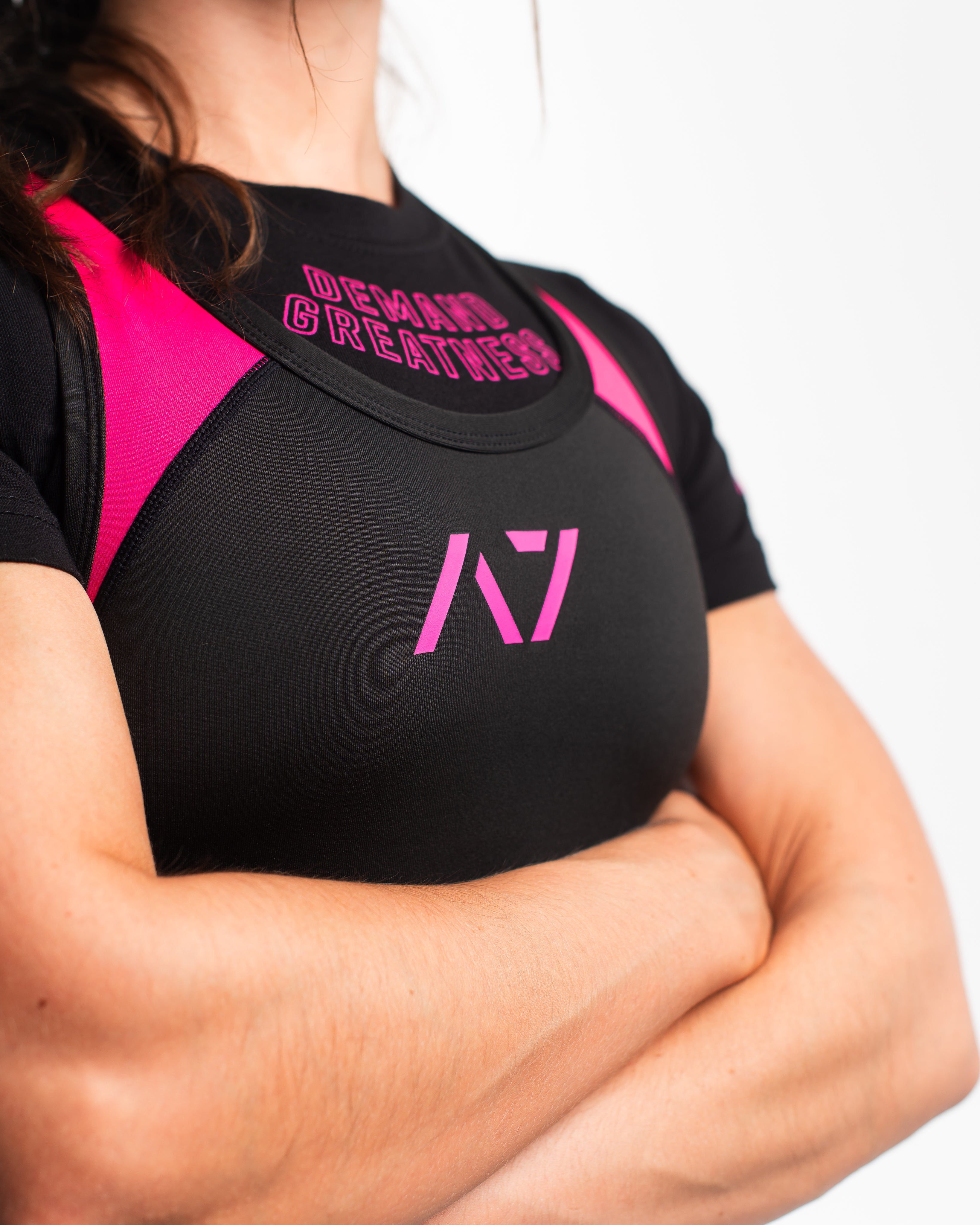 A7 IPF Approved Flamingo Luno singlet features extra lat mobility, side panel stitching to guide the squat depth level and curved panel design for a slimming look. The Women's cut singlet features a tapered waist and additional quad room. The IPF Approved Kit includes Luno Powerlifting Singlet, A7 Meet Shirt, A7 Zebra Wrist Wraps, A7 Deadlift Socks, Hourglass Knee Sleeves (Stiff Knee Sleeves and Rigor Mortis Knee Sleeves). All A7 Powerlifting Equipment shipping to UK, Norway, Switzerland and Iceland.