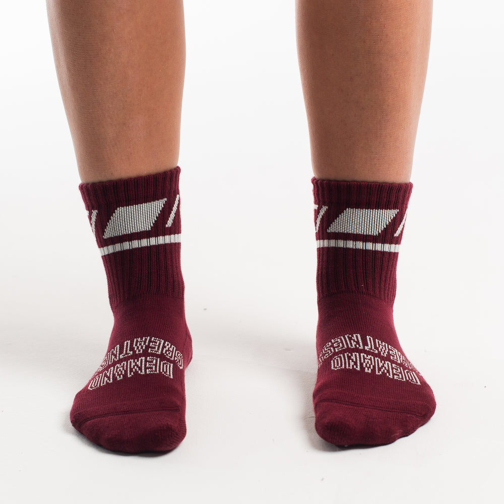 Crew Socks - Ivory Rose