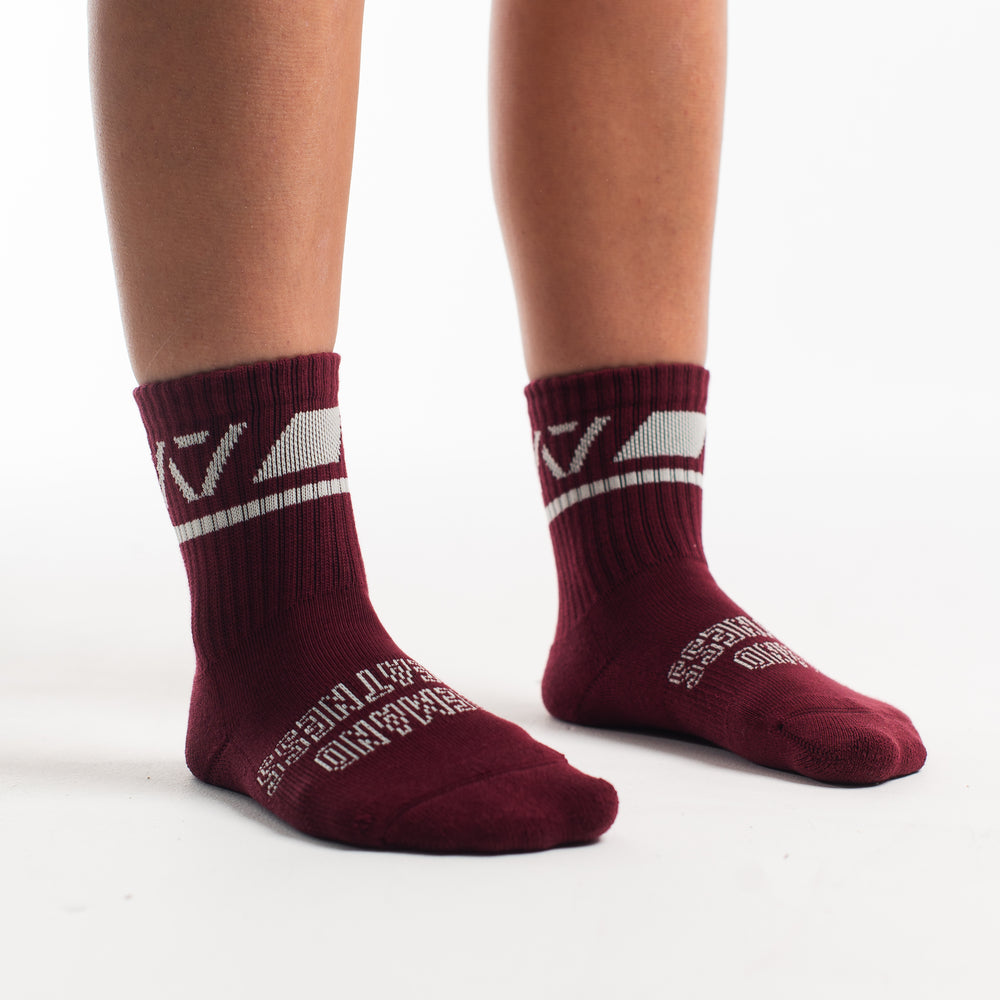 Crew Socks - Ivory Rose
