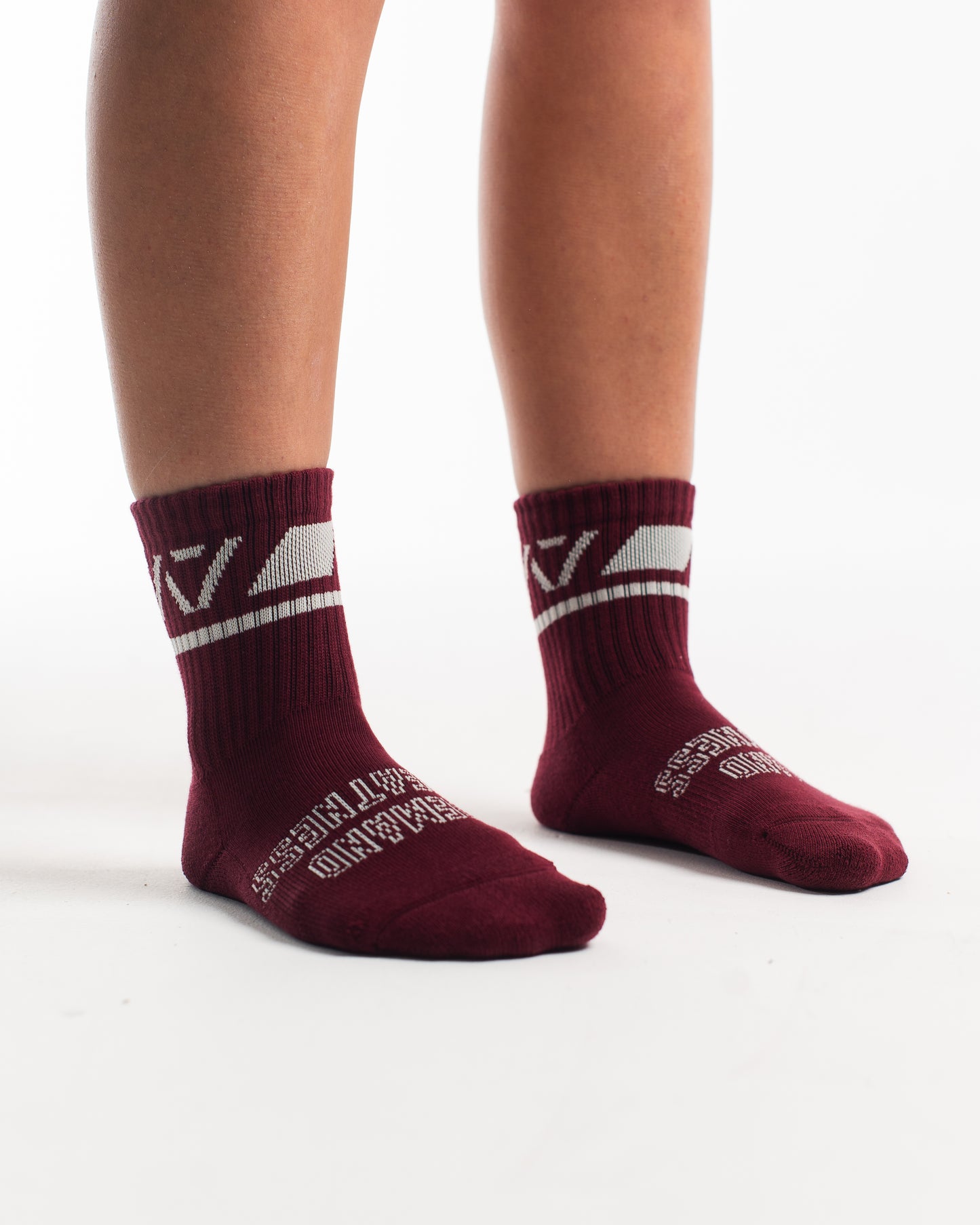 Crew Socks - Ivory Rose