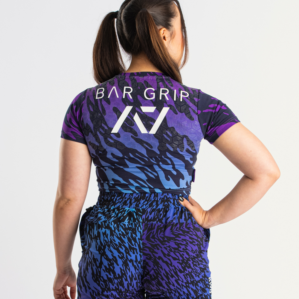 Violet Tiger Divided Women's Bar Grip Crop