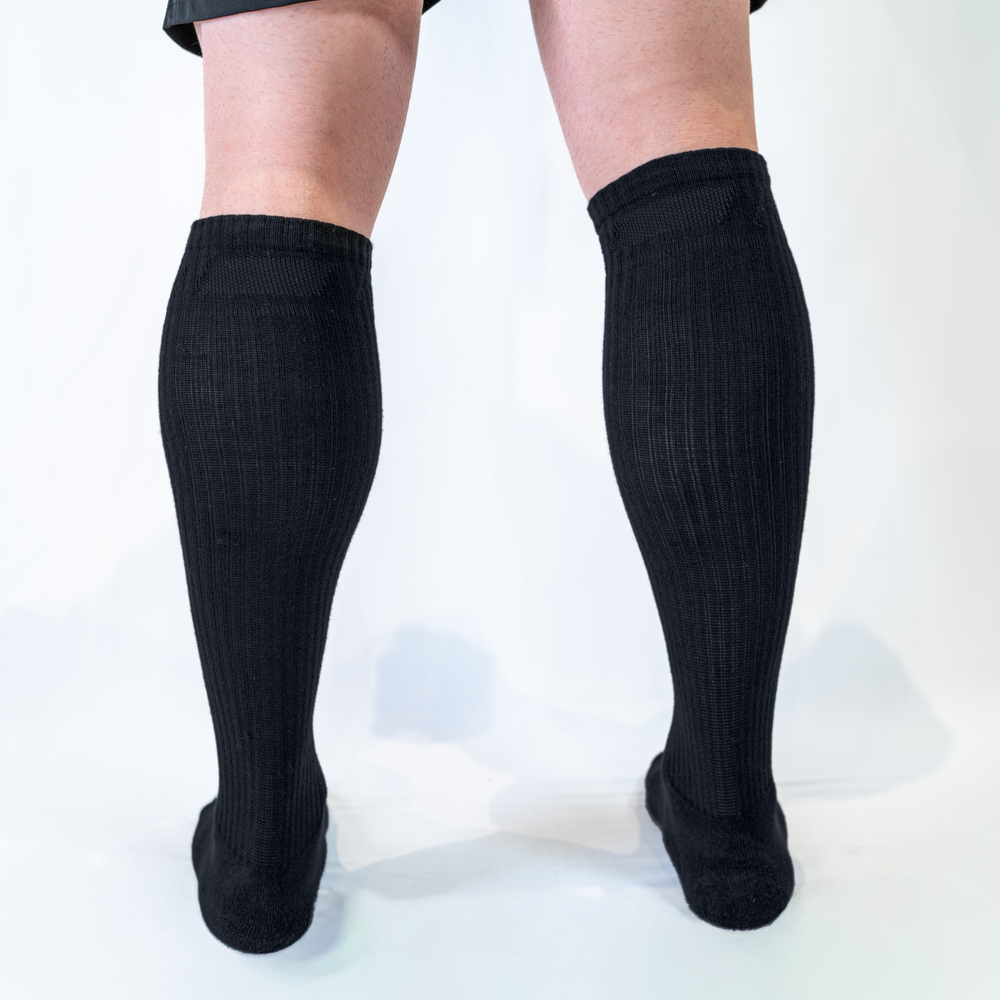 
                      
                        A7 Stealth Deadlift socks are designed specifically for pulls and keep your shins protected from scrapes. A7 deadlift socks are a perfect pair to wear in training or powerlifting competition. The IPF Approved Kit includes Powerlifting Singlet, A7 Meet Shirt, A7 Zebra Wrist Wraps, A7 Deadlift Socks, Hourglass Knee Sleeves (Stiff Knee Sleeves and Rigor Mortis Knee Sleeves). All A7 Powerlifting Equipment shipping to UK, Norway, Switzerland and Iceland.
                      
                    