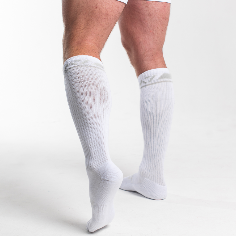 
                      
                        A7 Polar deadlift socks are designed specifically for pulls and keep your shins protected from scrapes. A7 deadlift socks are a perfect pair to wear in training or powerlifting competition. The A7 IPF Approved Kit includes Powerlifting Singlet, A7 Meet Shirt, A7 Zebra Wrist Wraps, A7 Deadlift Socks, Hourglass Knee Sleeves (Stiff Knee Sleeves and Rigor Mortis Knee Sleeves). All A7 Powerlifting Equipment shipping to UK, Norway, Switzerland and Iceland.
                      
                    