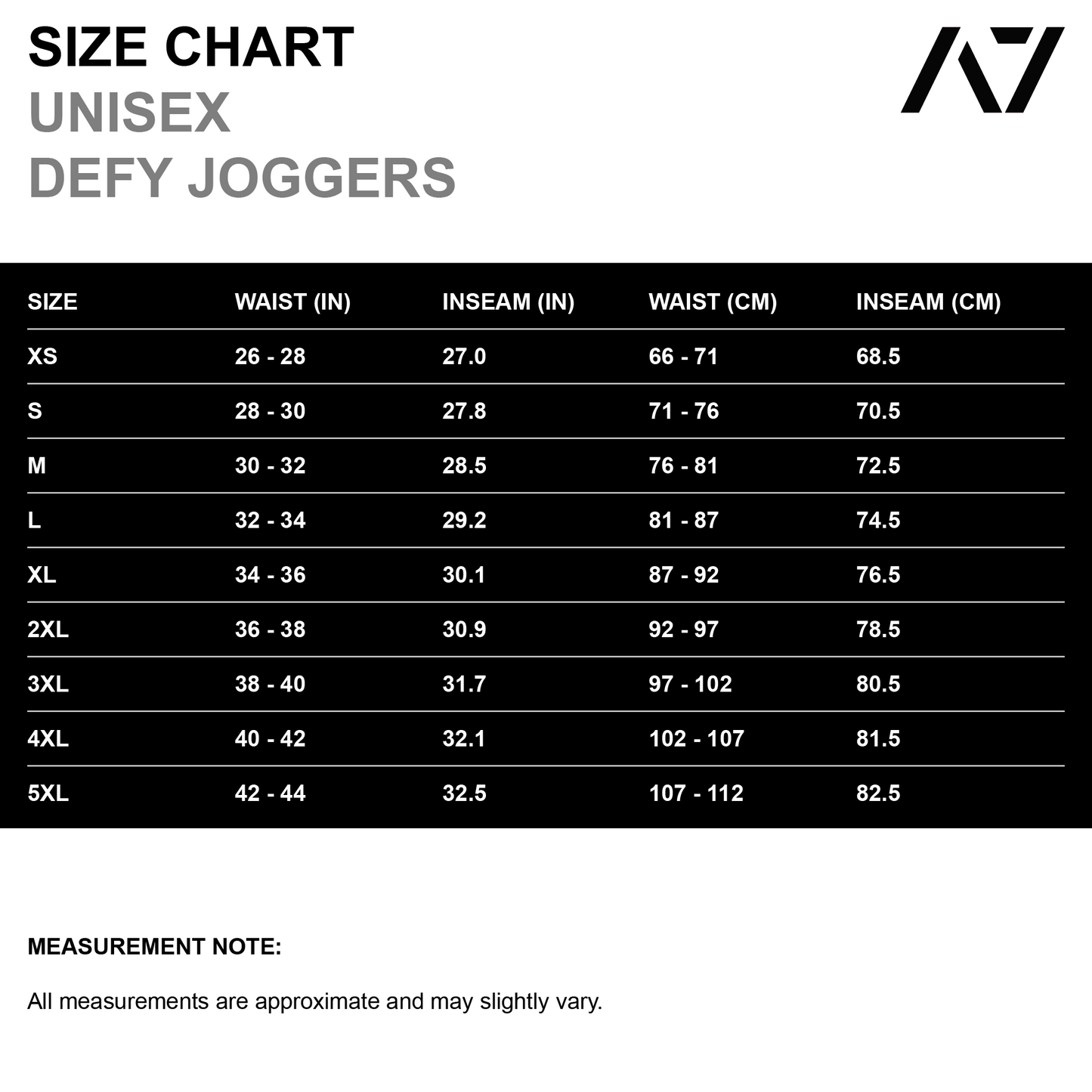 Defy joggers are just as comfortable in the gym as they are going out. These are made with premium moisture-wicking 4-way-stretch material for greater range of motion. These are a great fit for both men and women. All A7 Powerlifting Equipment shipping to UK, Norway, Switzerland and Iceland.