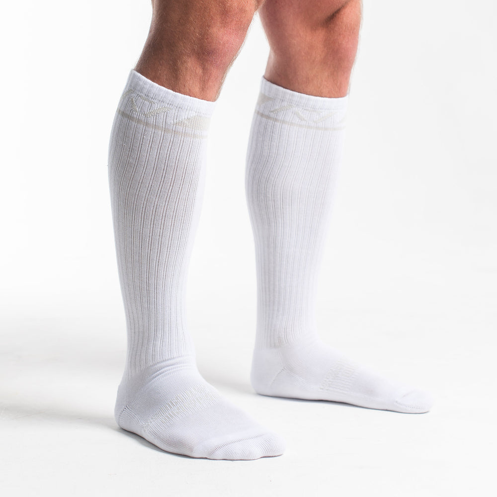 
                      
                        A7 Polar deadlift socks are designed specifically for pulls and keep your shins protected from scrapes. A7 deadlift socks are a perfect pair to wear in training or powerlifting competition. The A7 IPF Approved Kit includes Powerlifting Singlet, A7 Meet Shirt, A7 Zebra Wrist Wraps, A7 Deadlift Socks, Hourglass Knee Sleeves (Stiff Knee Sleeves and Rigor Mortis Knee Sleeves). All A7 Powerlifting Equipment shipping to UK, Norway, Switzerland and Iceland.
                      
                    