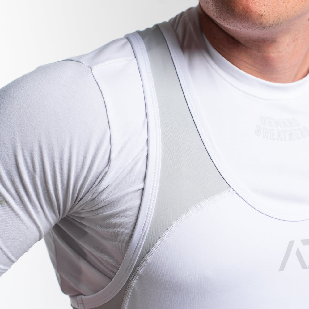 
                      
                        A7 IPF Approved Polar Luno singlet features extra lat mobility, side panel stitching to guide the squat depth level and curved panel design for a slimming look. The Women's cut singlet features a tapered waist and additional quad room. The IPF Approved Kit includes Luno Powerlifting Singlet, A7 Meet Shirt, A7 Zebra Wrist Wraps, A7 Deadlift Socks, Hourglass Knee Sleeves (Stiff Knee Sleeves and Rigor Mortis Knee Sleeves). All A7 Powerlifting Equipment shipping to UK, Norway, Switzerland and Iceland.
                      
                    