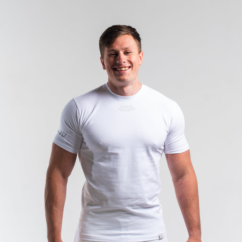 
                      
                        DG23 Polar is our new meet shirt design highlighting Demand Greatness with a double outline font to showcase your impact on the platform. The DG23 Meet Shirt is IPF Approved. Shop the full A7 Powerlifting IPF Approved Equipment collection. The IPF Approved Kit includes Powerlifting Singlet, A7 Meet Shirt, A7 Zebra Wrist Wraps, A7 Deadlift Socks, Hourglass Knee Sleeves (Stiff Knee Sleeves and Rigor Mortis Knee Sleeves). All A7 Powerlifting Equipment shipping to UK, Norway, Switzerland and Iceland. 
                      
                    