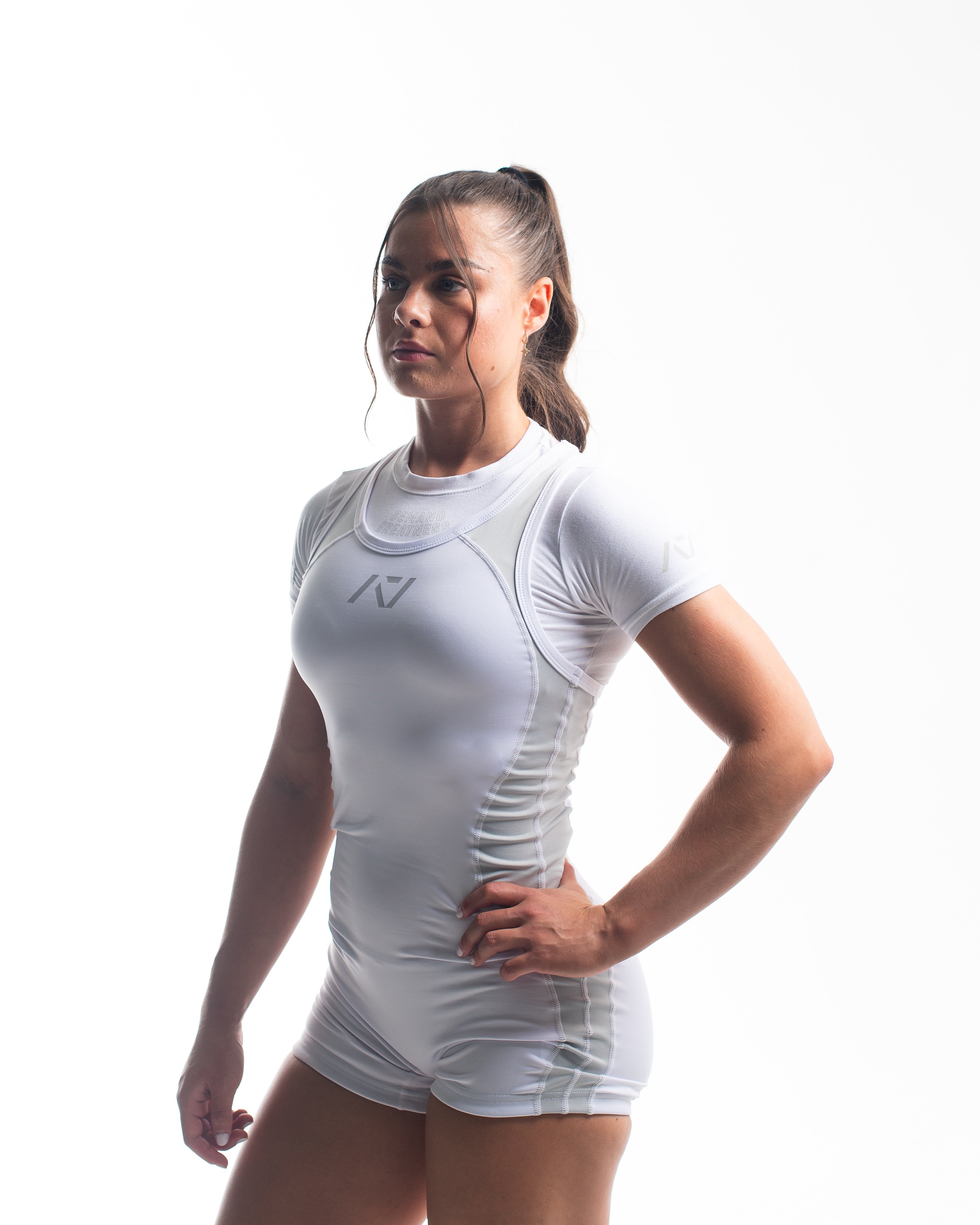 A7 IPF Approved Polar Luno singlet features extra lat mobility, side panel stitching to guide the squat depth level and curved panel design for a slimming look. The Women's cut singlet features a tapered waist and additional quad room. The IPF Approved Kit includes Luno Powerlifting Singlet, A7 Meet Shirt, A7 Zebra Wrist Wraps, A7 Deadlift Socks, Hourglass Knee Sleeves (Stiff Knee Sleeves and Rigor Mortis Knee Sleeves). All A7 Powerlifting Equipment shipping to UK, Norway, Switzerland and Iceland.