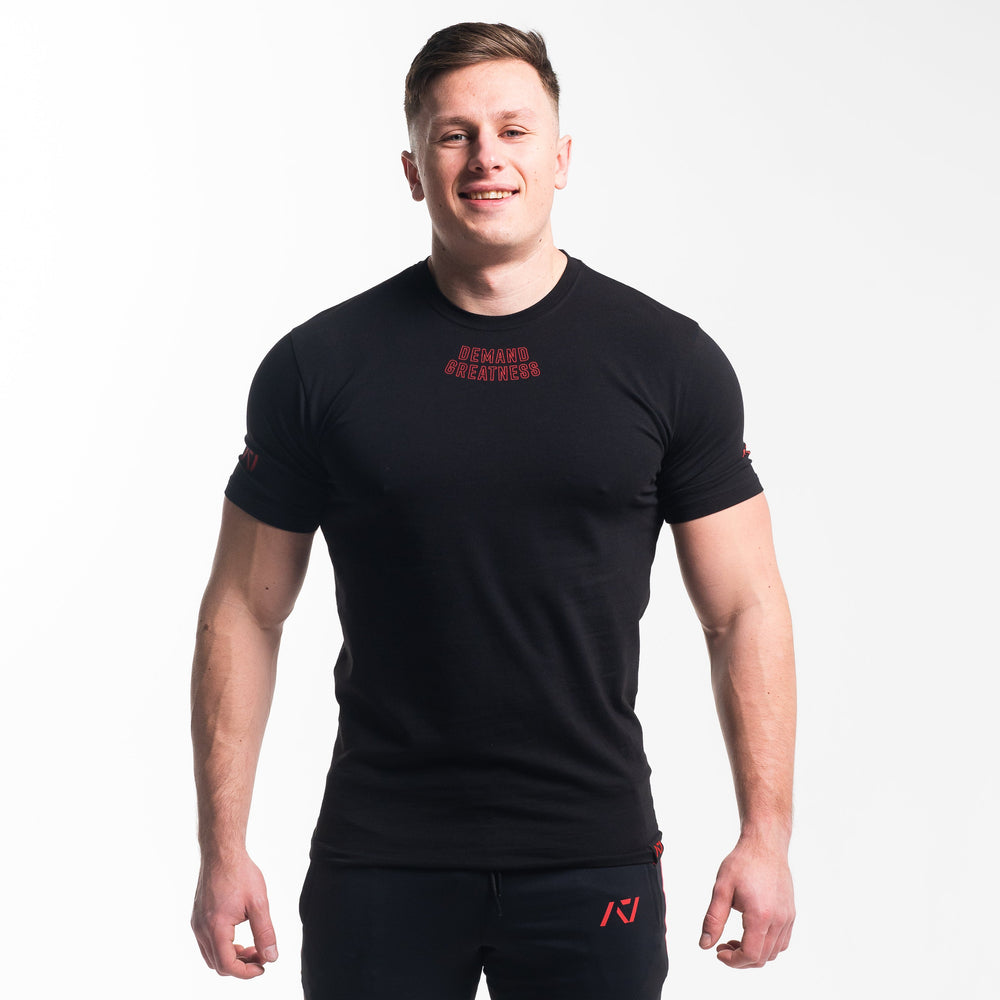 
                      
                        DG23 Red Dawn is our newmeet shirt design highlighting Demand Greatness with a double outline font to showcase your impact on the platform. The DG23 Meet Shirt is IPF Approved. Shop the full A7 Powerlifting IPF Approved Equipment collection. The IPF Approved Kit includes Powerlifting Singlet, A7 Meet Shirt, A7 Zebra Wrist Wraps, A7 Deadlift Socks, Hourglass Knee Sleeves (Stiff Knee Sleeves and Rigor Mortis Knee Sleeves). All A7 Powerlifting Equipment shipping to UK, Norway, Switzerland and Iceland.
                      
                    