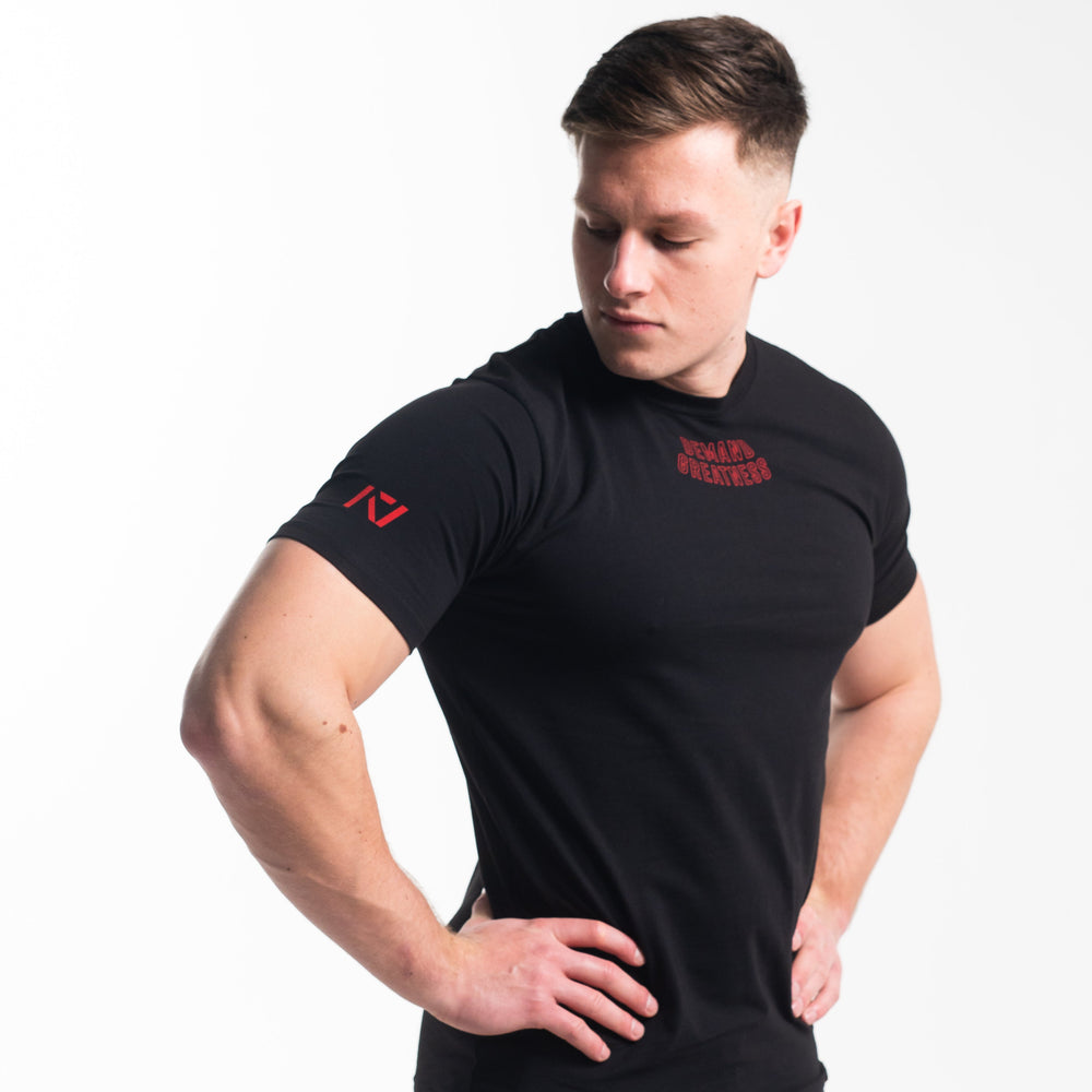 
                      
                        DG23 Red Dawn is our newmeet shirt design highlighting Demand Greatness with a double outline font to showcase your impact on the platform. The DG23 Meet Shirt is IPF Approved. Shop the full A7 Powerlifting IPF Approved Equipment collection. The IPF Approved Kit includes Powerlifting Singlet, A7 Meet Shirt, A7 Zebra Wrist Wraps, A7 Deadlift Socks, Hourglass Knee Sleeves (Stiff Knee Sleeves and Rigor Mortis Knee Sleeves). All A7 Powerlifting Equipment shipping to UK, Norway, Switzerland and Iceland.
                      
                    