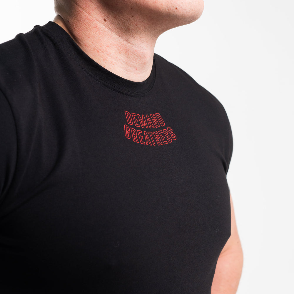 
                      
                        DG23 Red Dawn is our newmeet shirt design highlighting Demand Greatness with a double outline font to showcase your impact on the platform. The DG23 Meet Shirt is IPF Approved. Shop the full A7 Powerlifting IPF Approved Equipment collection. The IPF Approved Kit includes Powerlifting Singlet, A7 Meet Shirt, A7 Zebra Wrist Wraps, A7 Deadlift Socks, Hourglass Knee Sleeves (Stiff Knee Sleeves and Rigor Mortis Knee Sleeves). All A7 Powerlifting Equipment shipping to UK, Norway, Switzerland and Iceland.
                      
                    