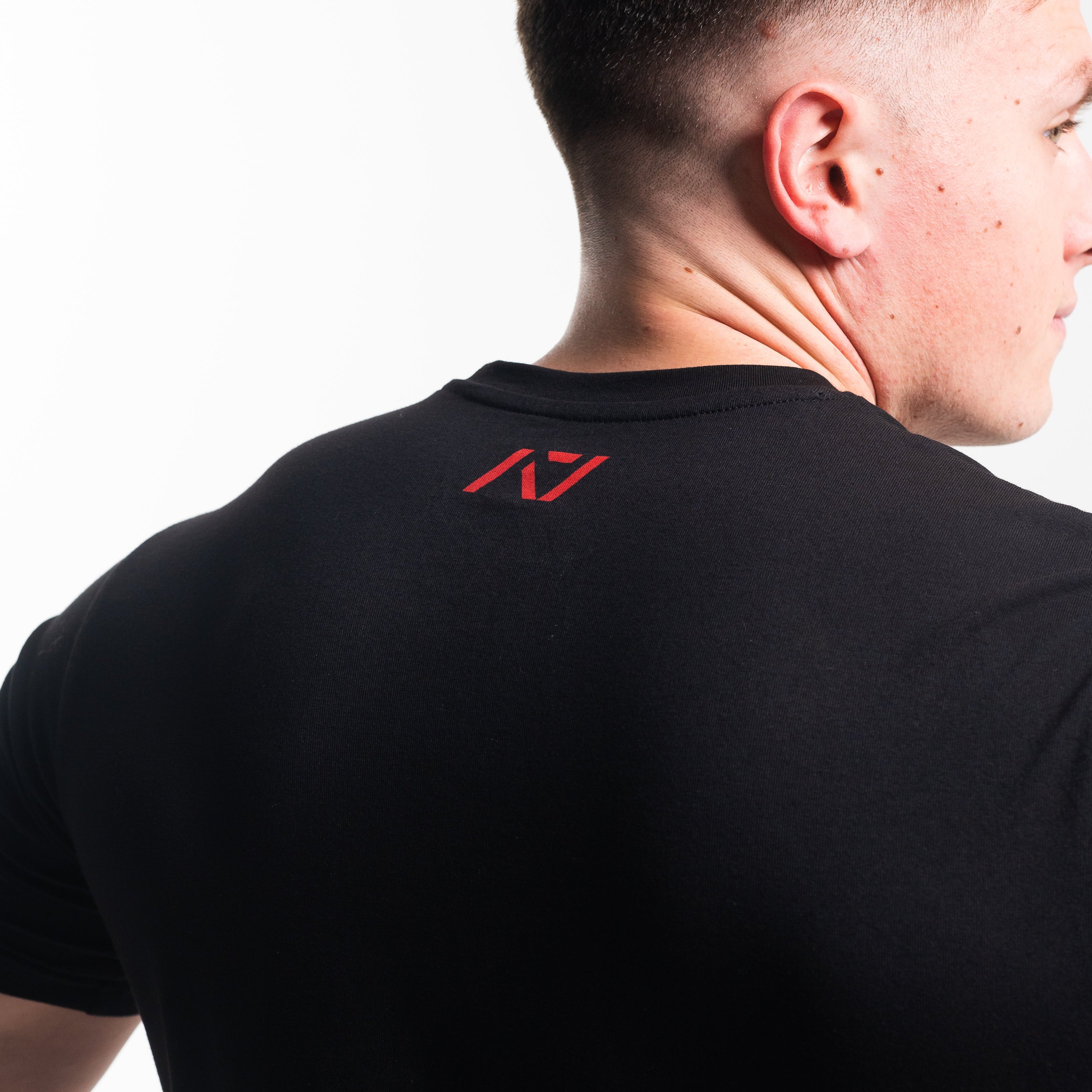 DG23 Red Dawn is our newmeet shirt design highlighting Demand Greatness with a double outline font to showcase your impact on the platform. The DG23 Meet Shirt is IPF Approved. Shop the full A7 Powerlifting IPF Approved Equipment collection. The IPF Approved Kit includes Powerlifting Singlet, A7 Meet Shirt, A7 Zebra Wrist Wraps, A7 Deadlift Socks, Hourglass Knee Sleeves (Stiff Knee Sleeves and Rigor Mortis Knee Sleeves). All A7 Powerlifting Equipment shipping to UK, Norway, Switzerland and Iceland.