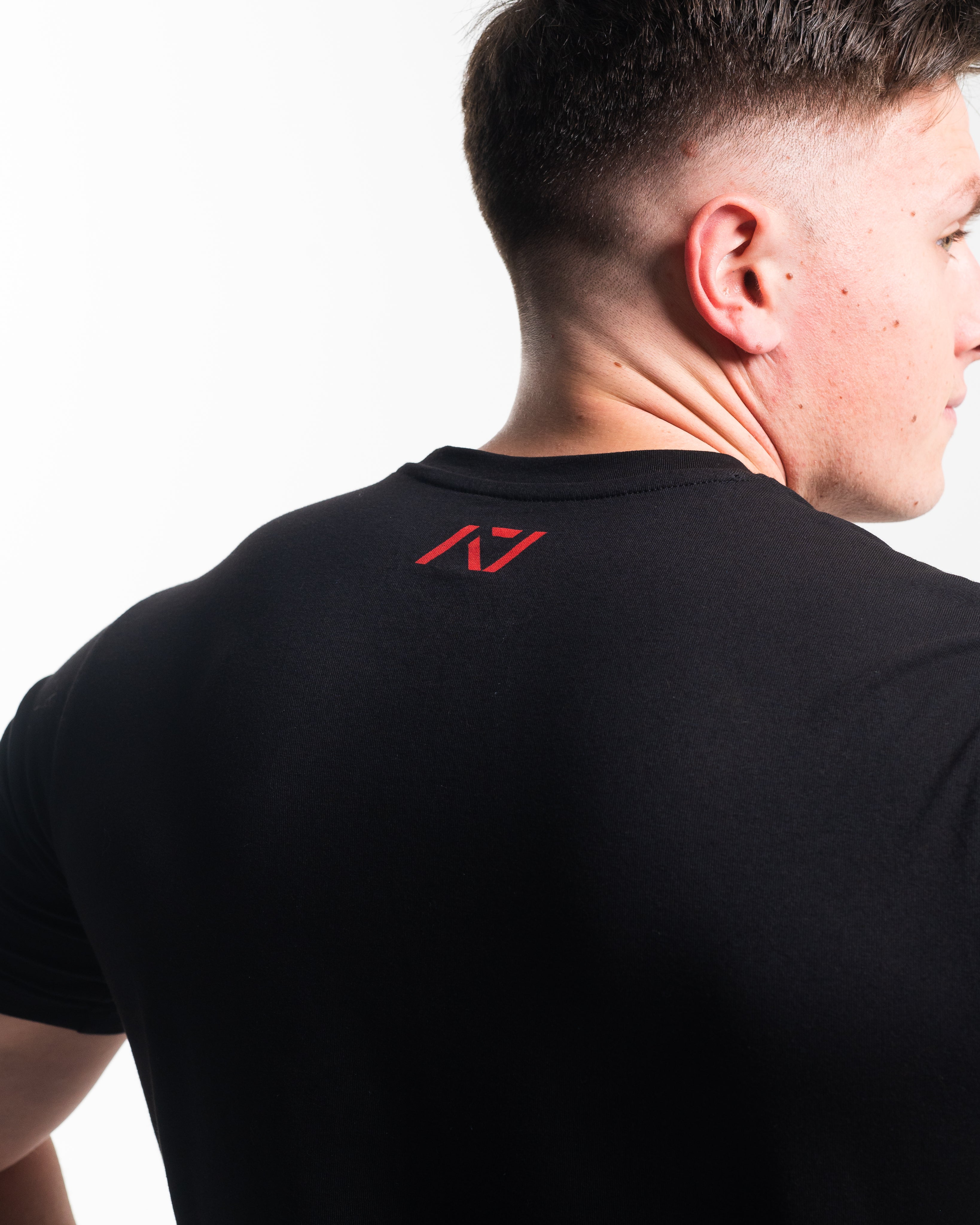 DG23 Red Dawn is our newmeet shirt design highlighting Demand Greatness with a double outline font to showcase your impact on the platform. The DG23 Meet Shirt is IPF Approved. Shop the full A7 Powerlifting IPF Approved Equipment collection. The IPF Approved Kit includes Powerlifting Singlet, A7 Meet Shirt, A7 Zebra Wrist Wraps, A7 Deadlift Socks, Hourglass Knee Sleeves (Stiff Knee Sleeves and Rigor Mortis Knee Sleeves). All A7 Powerlifting Equipment shipping to UK, Norway, Switzerland and Iceland.