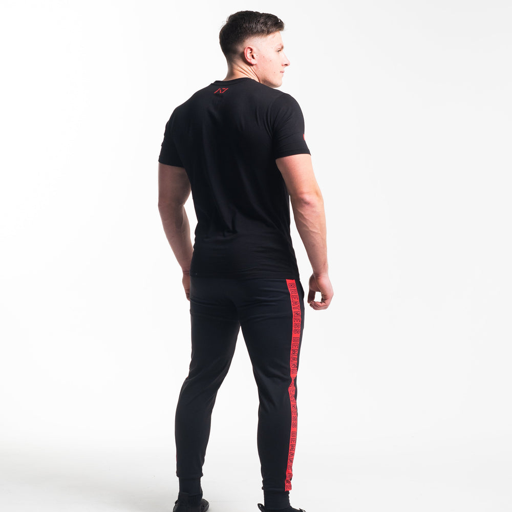 
                      
                        DG23 Red Dawn is our newmeet shirt design highlighting Demand Greatness with a double outline font to showcase your impact on the platform. The DG23 Meet Shirt is IPF Approved. Shop the full A7 Powerlifting IPF Approved Equipment collection. The IPF Approved Kit includes Powerlifting Singlet, A7 Meet Shirt, A7 Zebra Wrist Wraps, A7 Deadlift Socks, Hourglass Knee Sleeves (Stiff Knee Sleeves and Rigor Mortis Knee Sleeves). All A7 Powerlifting Equipment shipping to UK, Norway, Switzerland and Iceland.
                      
                    