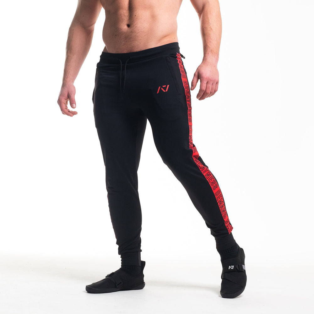 
                      
                        A7 Red Dawn Defy joggers are just as comfortable in the gym as they are going out. These are made with premium moisture-wicking 4-way-stretch material for greater range of motion. These are a great fit for both men and women. All A7 Powerlifting Equipment shipping to UK, Norway, Switzerland and Iceland.
                      
                    