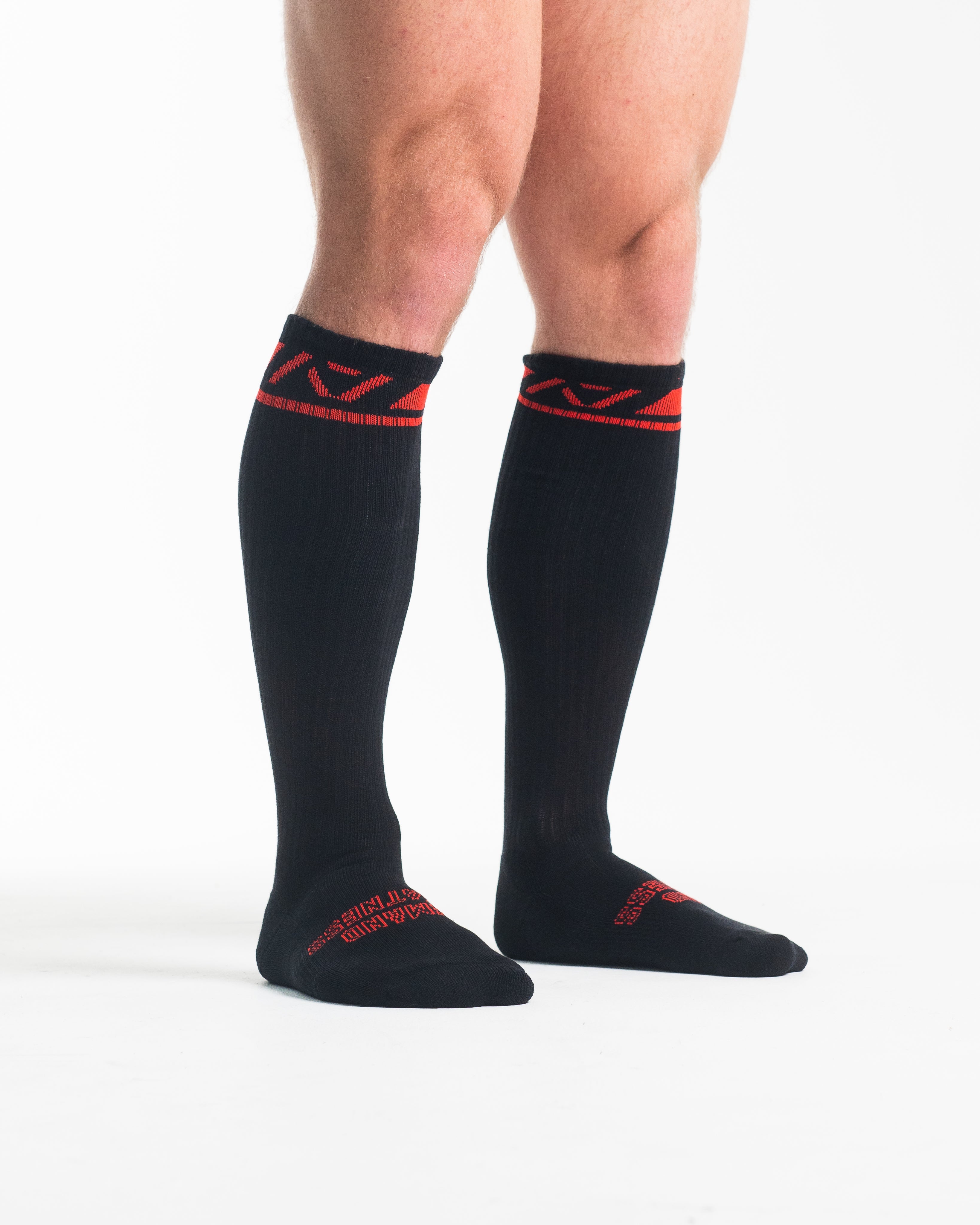 A7 Red Dawn Deadlift socks are designed specifically for pulls and keep your shins protected from scrapes. A7 deadlift socks are a perfect pair to wear in training or powerlifting competition. The IPF Approved Kit includes Powerlifting Singlet, A7 Meet Shirt, A7 Zebra Wrist Wraps, A7 Deadlift Socks, Hourglass Knee Sleeves (Stiff Knee Sleeves and Rigor Mortis Knee Sleeves). All A7 Powerlifting Equipment shipping to UK, Norway, Switzerland and Iceland.