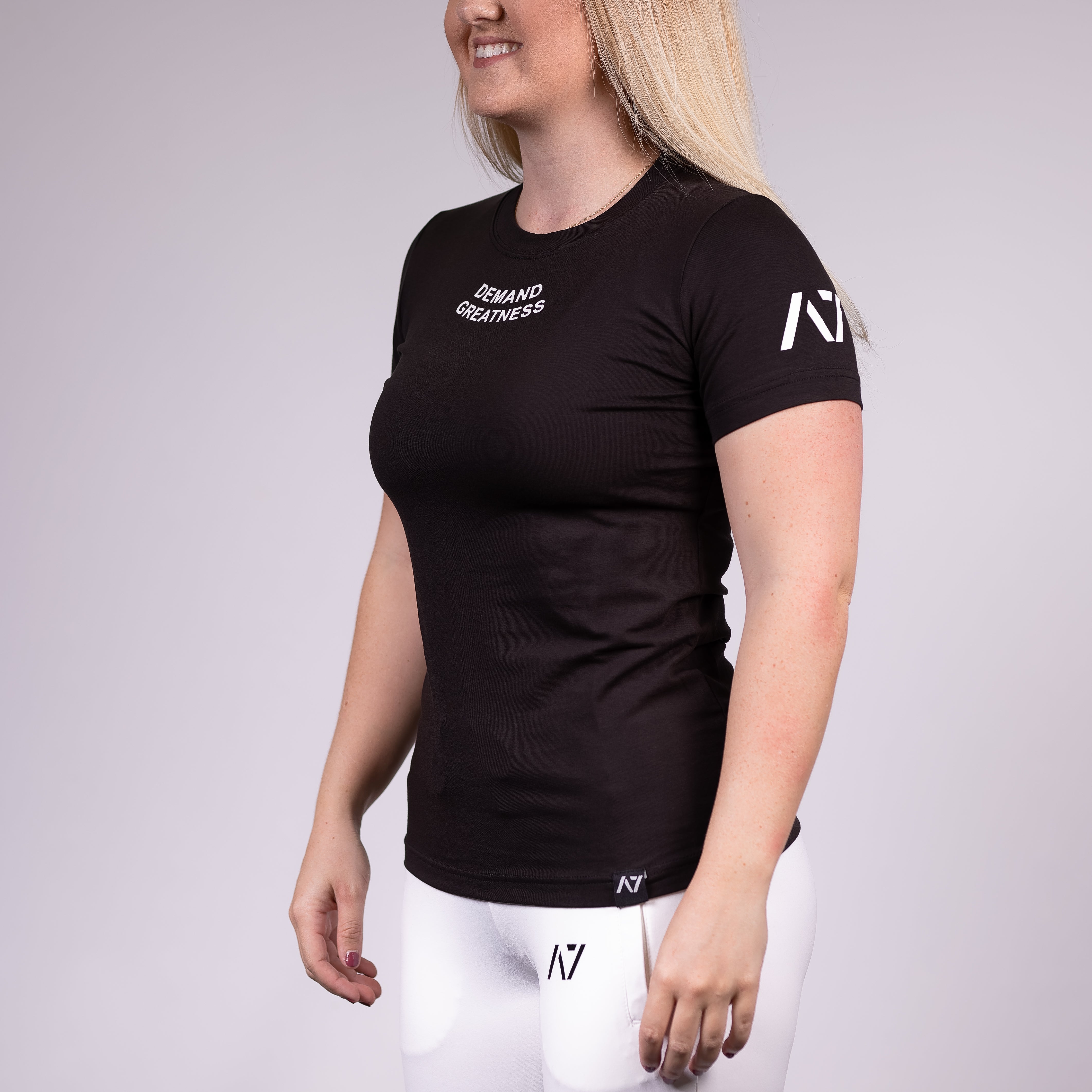 Demand Greatness IPF Approved Logo Women's Meet Shirt - Black