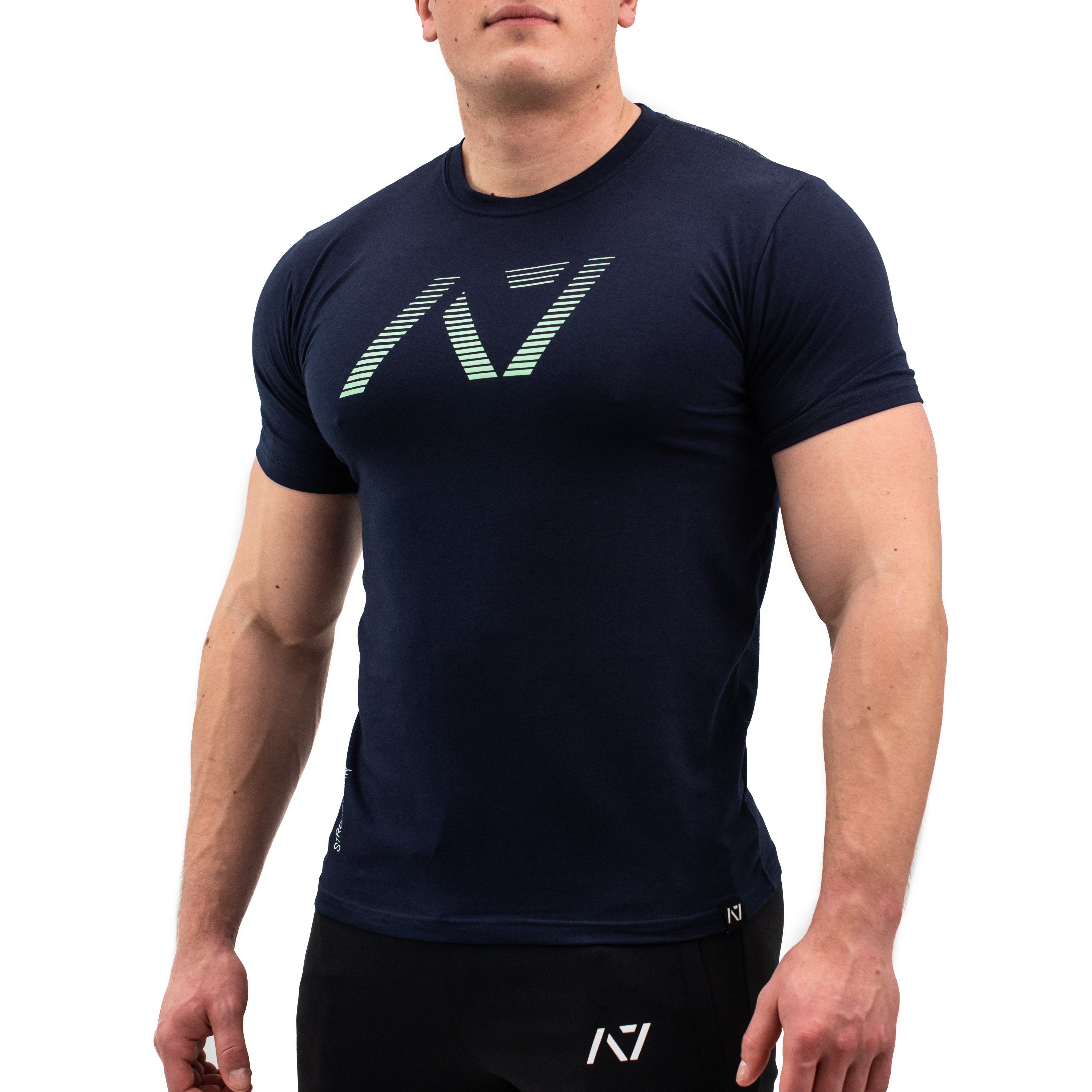 Rift Bar Grip T-shirt, great as a squat shirt. Purchase Rift Bar Grip tshirt UK from A7 UK. Purchase Rift Bar Grip Shirt in Europe from A7 UK. No more chalk and no more sliding. Best Bar Grip Tshirts, shipping to UK and Europe from A7 UK. Rift is our classic black on black shirt design! The best Powerlifting apparel for all your workouts. Available in UK and Europe including France, Italy, Germany, Sweden and Poland