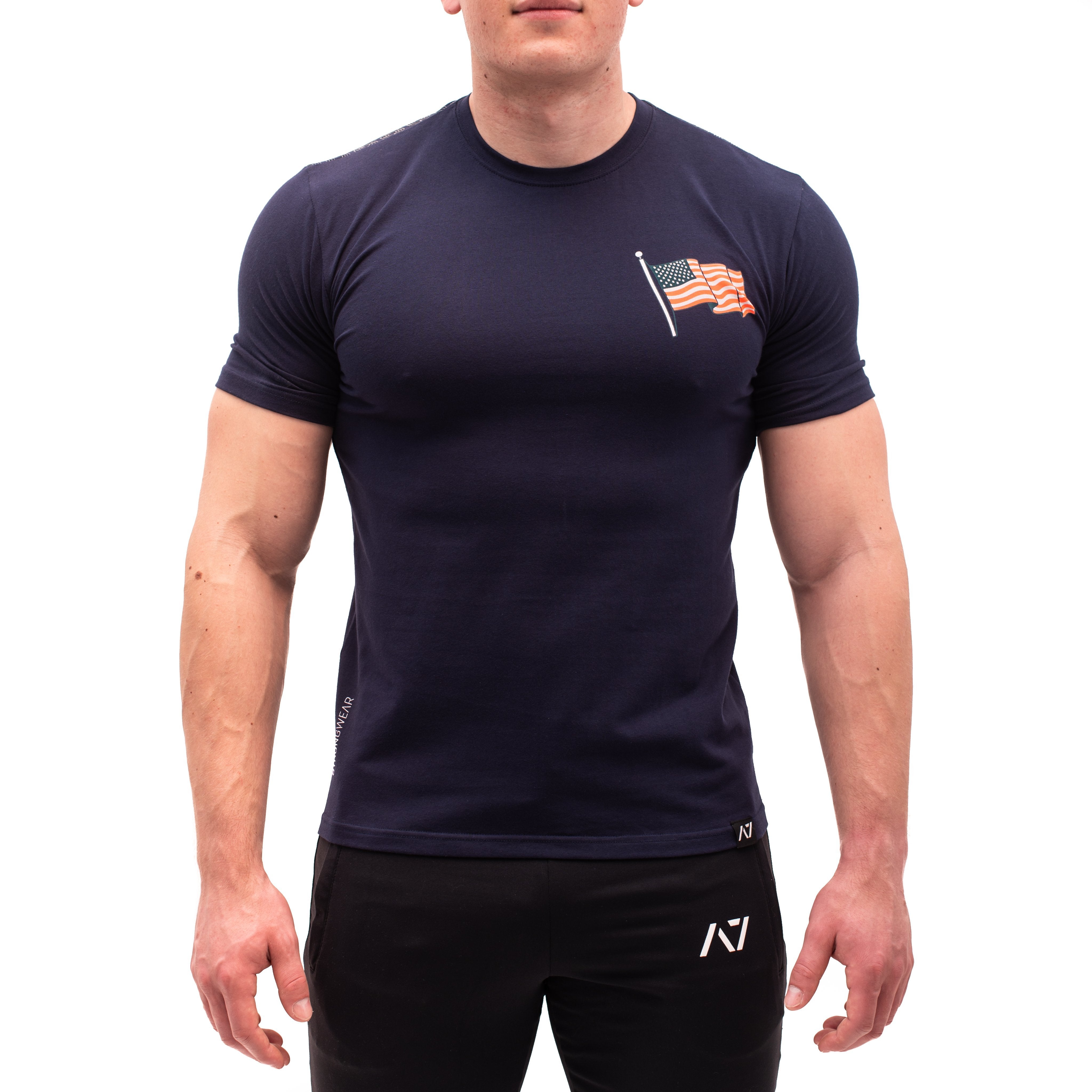 Patriot Wave Bar Grip T-shirt, great as a squat shirt. Purchase Stealth Bar Grip tshirt UK from A7 UK. Purchase Patriot Wave Bar Grip Shirt Europe from A7 UK. No more chalk and no more sliding. Best Bar Grip Tshirts, shipping to UK and Europe from A7 UK. The best Powerlifting apparel for all your workouts. Available in UK and Europe including France, Italy, Germany, Sweden and Poland