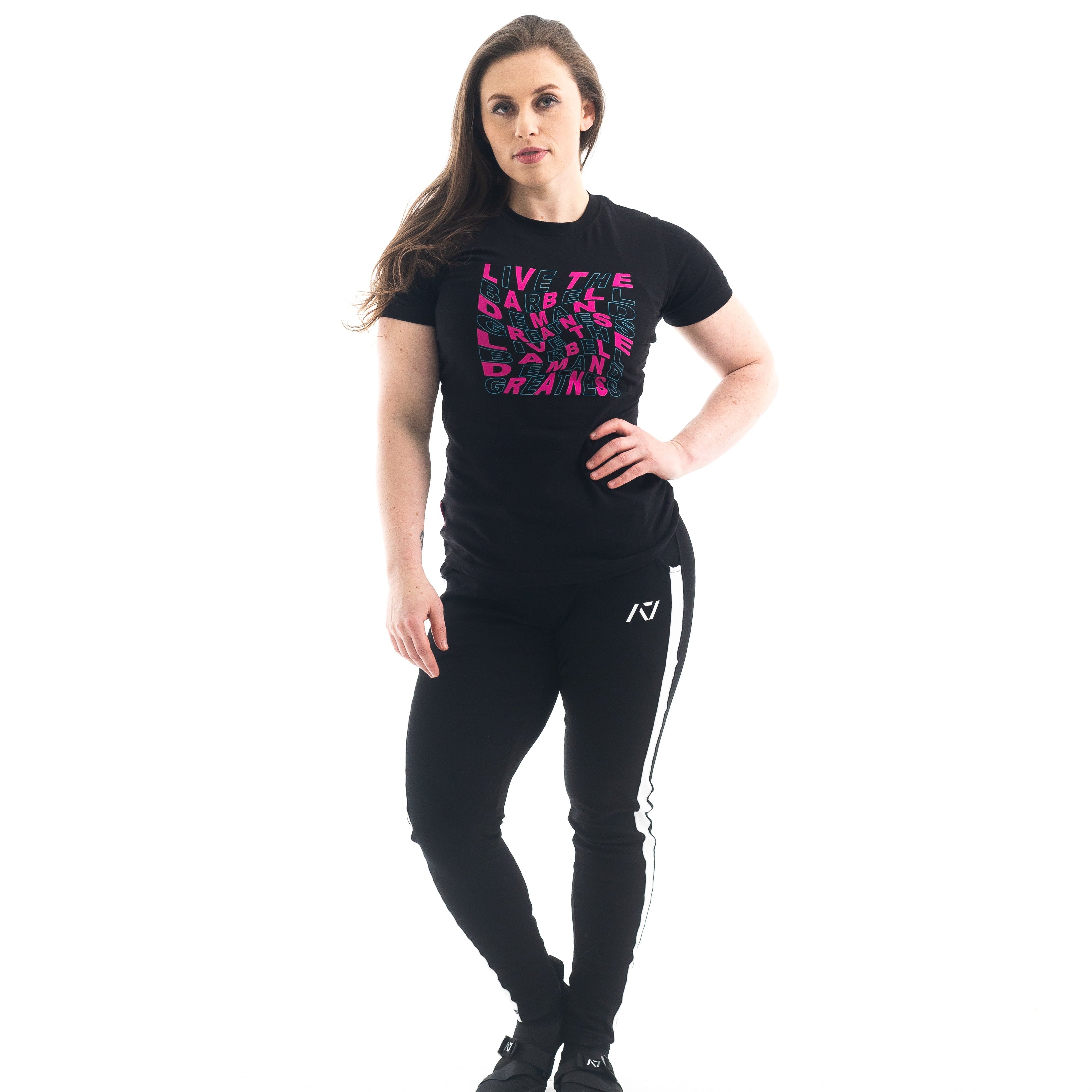 VorText Flamingo Women's Bar Grip Shirt. Make a stand on the platform as you continue to approach perfection to prove you are not of this world. Whether pressing, pulling, squatting or any other variational movement the knurling is always there. The silicone bar grip helps with slippery commercial benches and bars and anchors the barbell to your back. All A7 Powerlifting Equipment shipping to UK, Norway, Switzerland and Iceland.