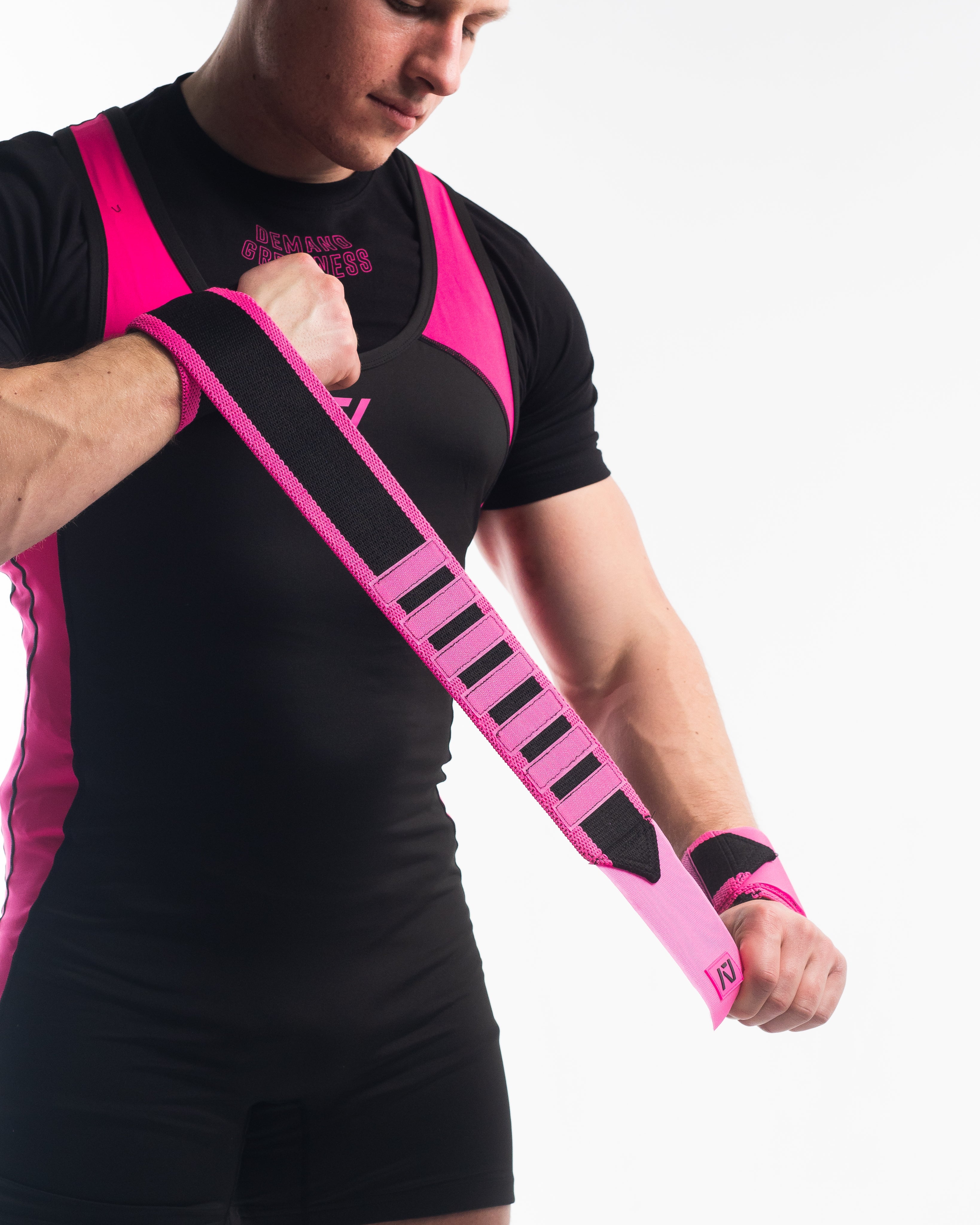 A7 IPF Approved Zebra Wraps feature strips of velcro on the wraps, allowing Zebra Wraps to conform fully to your unique preference of tightness. We offer Zebra wrist wraps in 3 lengths and 4 stiffnesses (Flexi, Mids, Stiff, and Rigor Mortis). The IPF Approved Kit includes Powerlifting Singlet, A7 Meet Shirt, A7 Zebra Wrist Wraps, A7 Deadlift Socks, Hourglass Knee Sleeves (Stiff Knee Sleeves and Rigor Mortis Knee Sleeves). All A7 Powerlifting Equipment shipping to UK, Norway, Switzerland and Iceland.