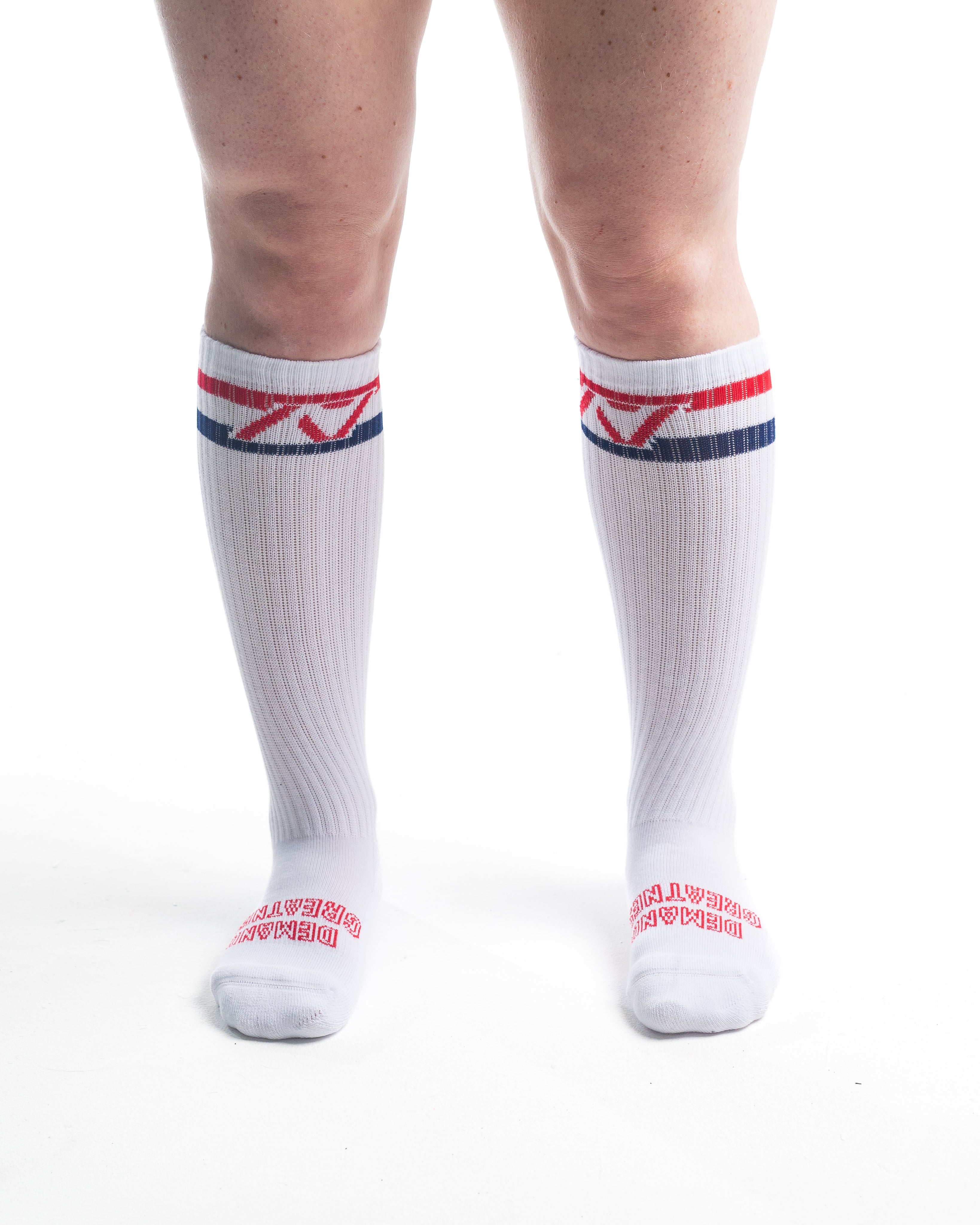 A7 RWB Crew socks showcase redm, white and blue logos and let your energy show on the platform, in your training or while out and about. The IPF Approved Night Light Meet Kit includes Powerlifting Singlet, A7 Meet Shirt, A7 Zebra Wrist Wraps, A7 Deadlift Socks, Hourglass Knee Sleeves (Stiff Knee Sleeves and Rigor Mortis Knee Sleeves). All A7 Powerlifting Equipment shipping to UK, Norway, Switzerland 