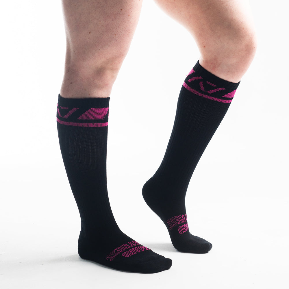 
                      
                        A7 Flamingo deadlift socks are designed specifically for pulls and keep your shins protected from scrapes. A7 deadlift socks are a perfect pair to wear in training or powerlifting competition. The A7 IPF Approved Kit includes Powerlifting Singlet, A7 Meet Shirt, A7 Zebra Wrist Wraps, A7 Deadlift Socks, Hourglass Knee Sleeves (Stiff Knee Sleeves and Rigor Mortis Knee Sleeves). All A7 Powerlifting Equipment shipping to UK, Norway, Switzerland and Iceland.
                      
                    