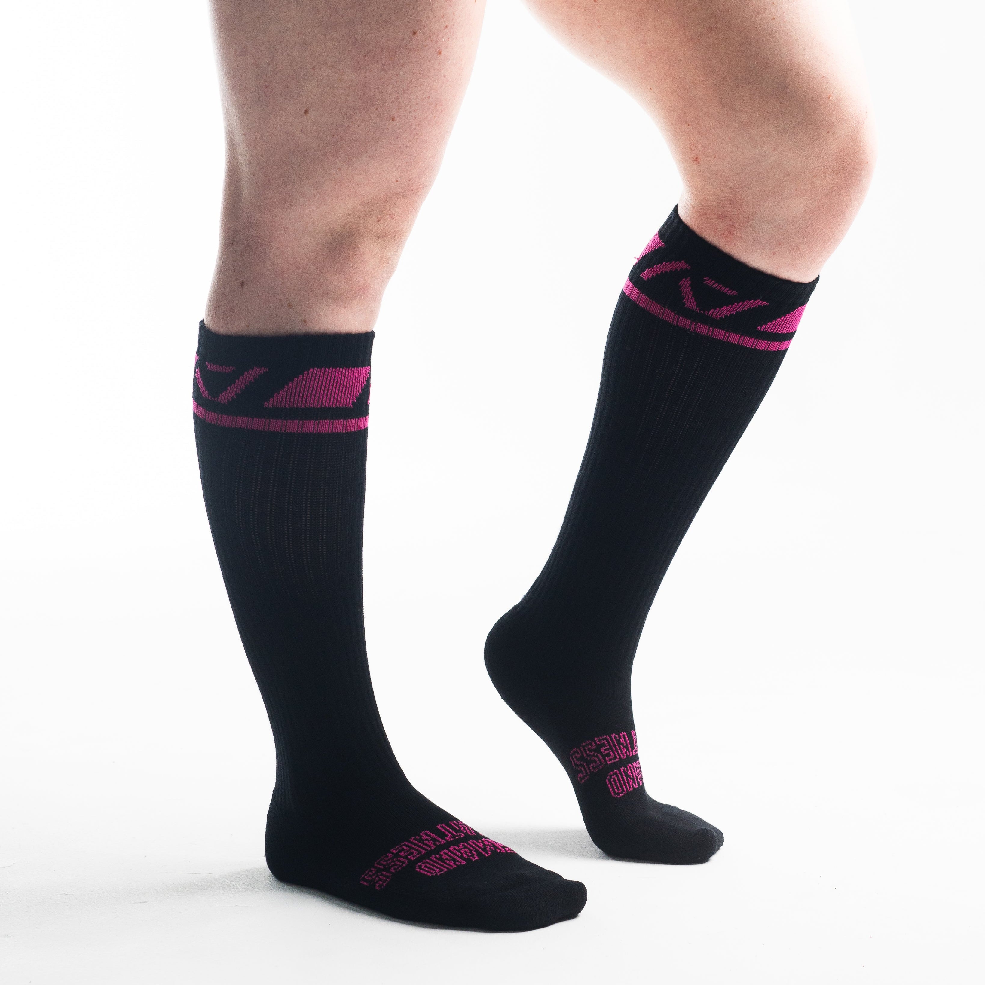 A7 Flamingo deadlift socks are designed specifically for pulls and keep your shins protected from scrapes. A7 deadlift socks are a perfect pair to wear in training or powerlifting competition. The A7 IPF Approved Kit includes Powerlifting Singlet, A7 Meet Shirt, A7 Zebra Wrist Wraps, A7 Deadlift Socks, Hourglass Knee Sleeves (Stiff Knee Sleeves and Rigor Mortis Knee Sleeves). All A7 Powerlifting Equipment shipping to UK, Norway, Switzerland and Iceland.