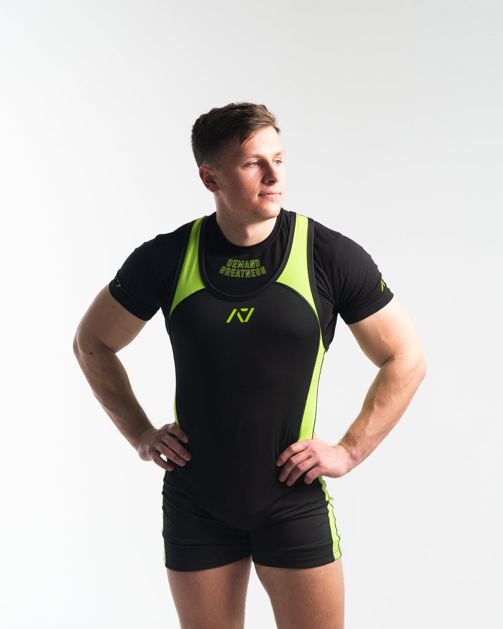 A7 IPF Approved Alien Luno singlet features extra lat mobility, side panel stitching to guide the squat depth level and curved panel design for a slimming look. The Women's cut singlet features a tapered waist and additional quad room. The IPF Approved Kit includes Alien Luno Powerlifting Singlet, A7 Meet Shirt, A7 Deadlift Socks, Hourglass Knee Sleeves (Stiff Knee Sleeves and Rigor Mortis Knee Sleeves). All A7 Powerlifting Equipment shipping to UK, Norway, Switzerland and Iceland.