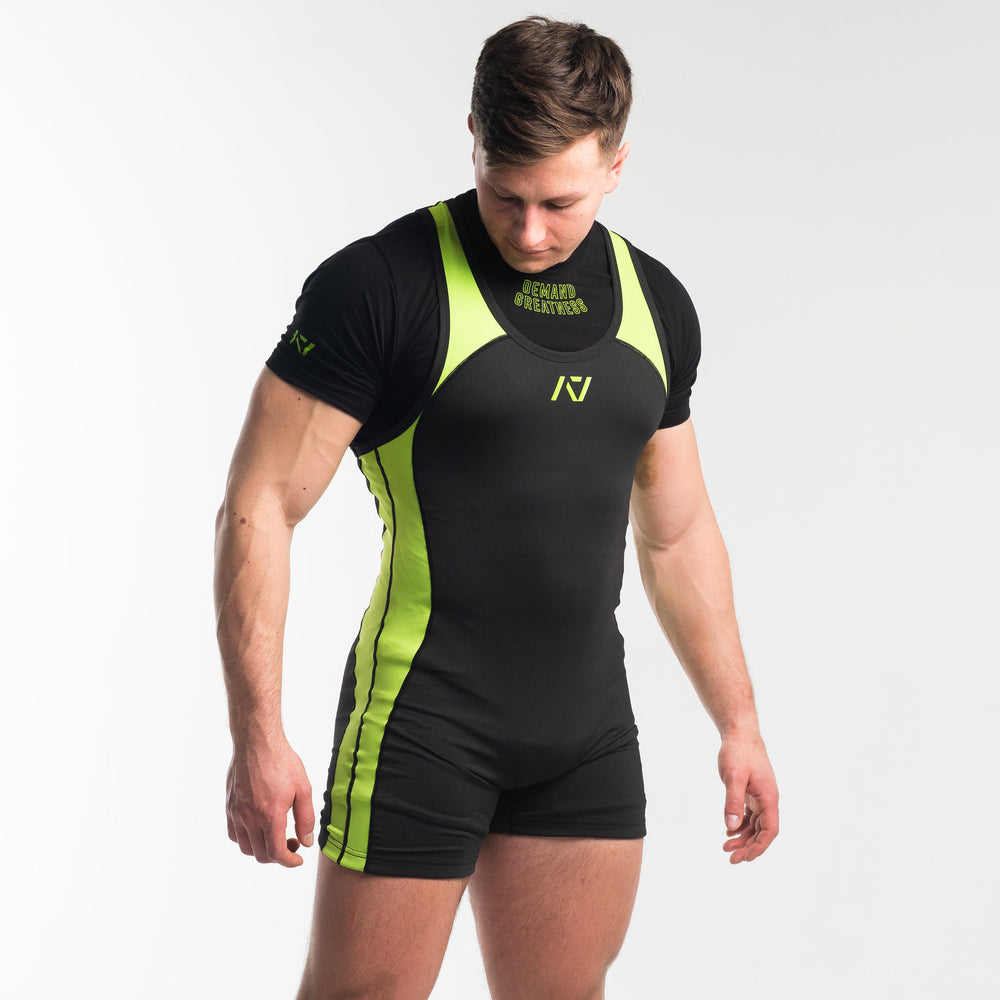 
                      
                        A7 IPF Approved Alien Luno singlet features extra lat mobility, side panel stitching to guide the squat depth level and curved panel design for a slimming look. The Women's cut singlet features a tapered waist and additional quad room. The IPF Approved Kit includes Alien Luno Powerlifting Singlet, A7 Meet Shirt, A7 Deadlift Socks, Hourglass Knee Sleeves (Stiff Knee Sleeves and Rigor Mortis Knee Sleeves). All A7 Powerlifting Equipment shipping to UK, Norway, Switzerland and Iceland.
                      
                    