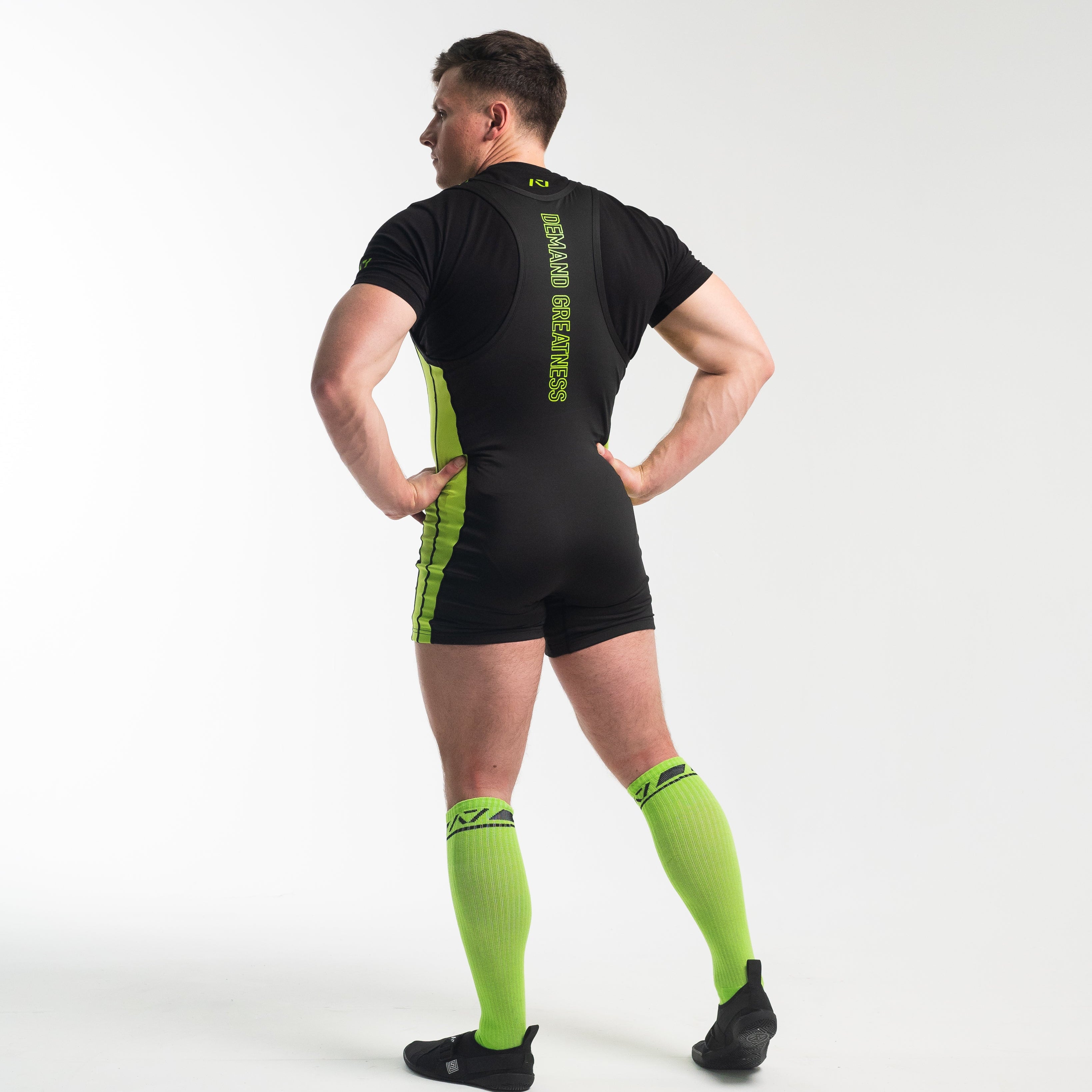 A7 IPF Approved Alien Luno singlet features extra lat mobility, side panel stitching to guide the squat depth level and curved panel design for a slimming look. The Women's cut singlet features a tapered waist and additional quad room. The IPF Approved Kit includes Alien Luno Powerlifting Singlet, A7 Meet Shirt, A7 Deadlift Socks, Hourglass Knee Sleeves (Stiff Knee Sleeves and Rigor Mortis Knee Sleeves). All A7 Powerlifting Equipment shipping to UK, Norway, Switzerland and Iceland.